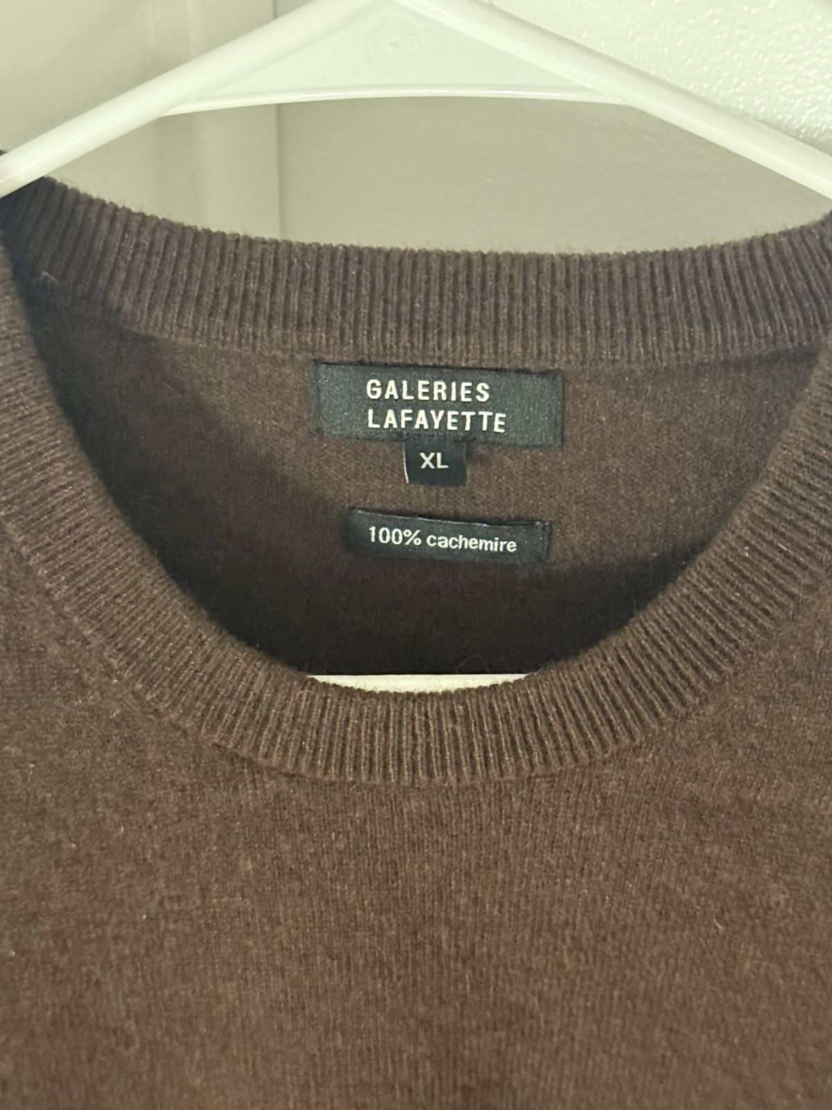 Galeries Lafayette Brown Cashmere Sweater Size US XL / EU 56 / 4 - 2 Thumbnail