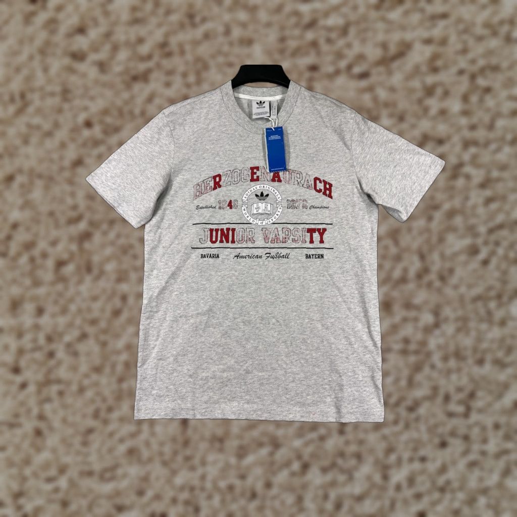 Adidas Adidas Shirt Mens Small Gray Herzogenaurach Germany Varsity Cotton Shirt Size US S / EU 44-46 / 1 - 1 Thumbnail