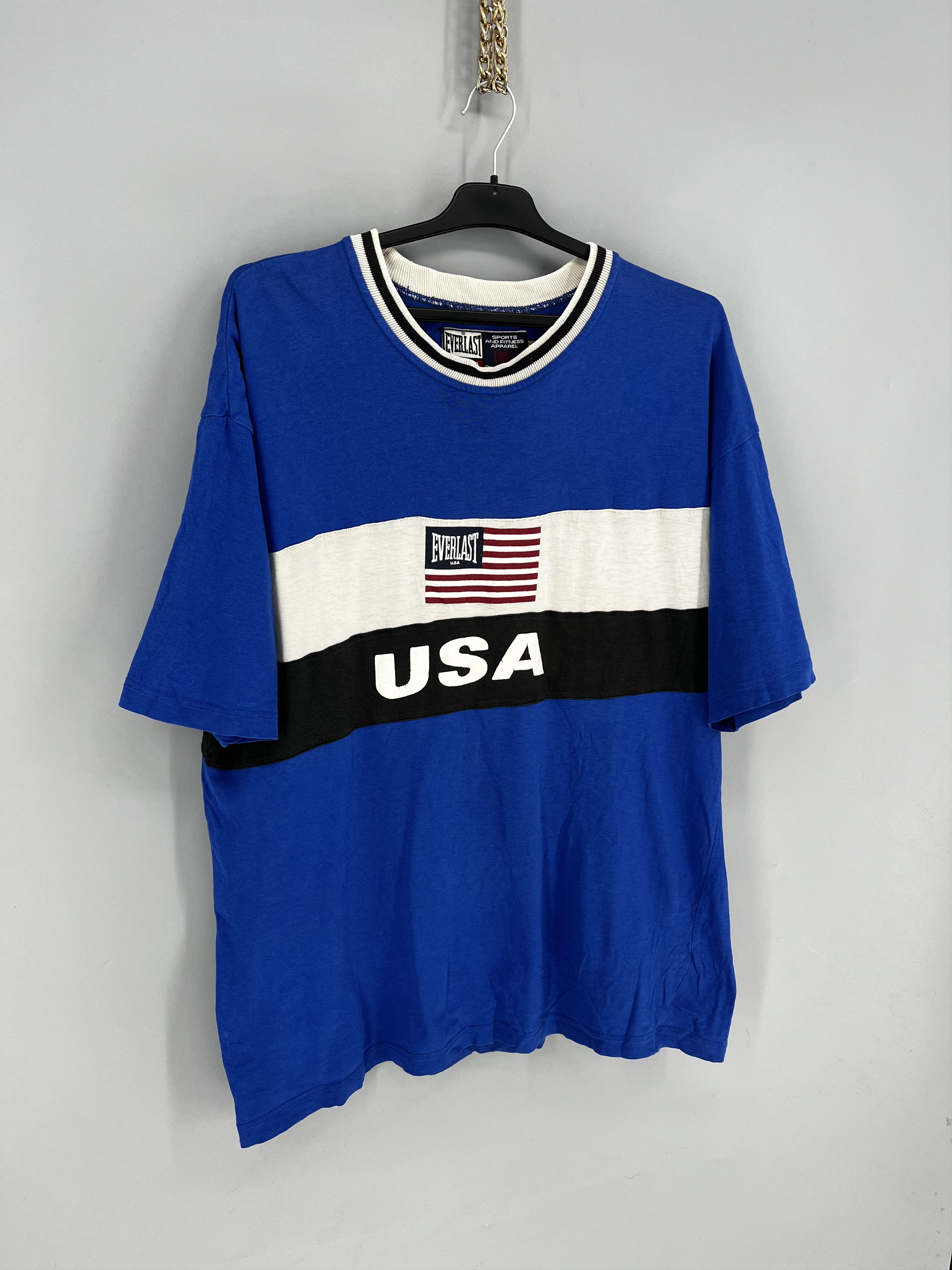 Everlast Vintage 80s Everlast Team USA Ringer Graphic T shirt Adult Size US XL / EU 56 / 4 - 2 Thumbnail