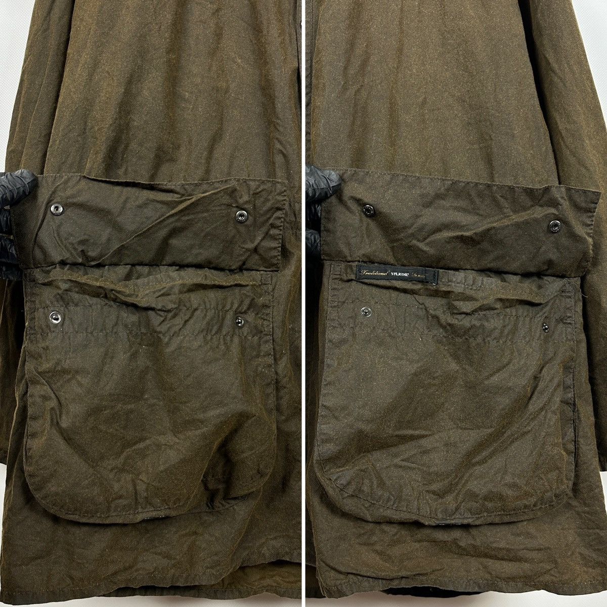 Barbour Vintage Barbour Waxed Durham Olive Green Coat Jacket Size US M / EU 48-50 / 2 - 13 Thumbnail