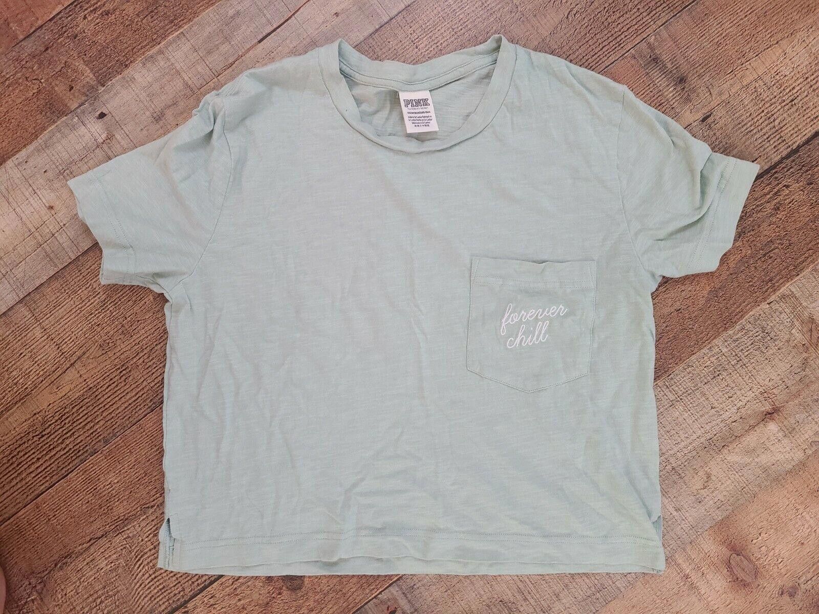Pink Victoria Secret Pink T Shirt Extra Small Forever Chill Crop Size XS / US 0-2 / IT 36-38 - 1 Thumbnail