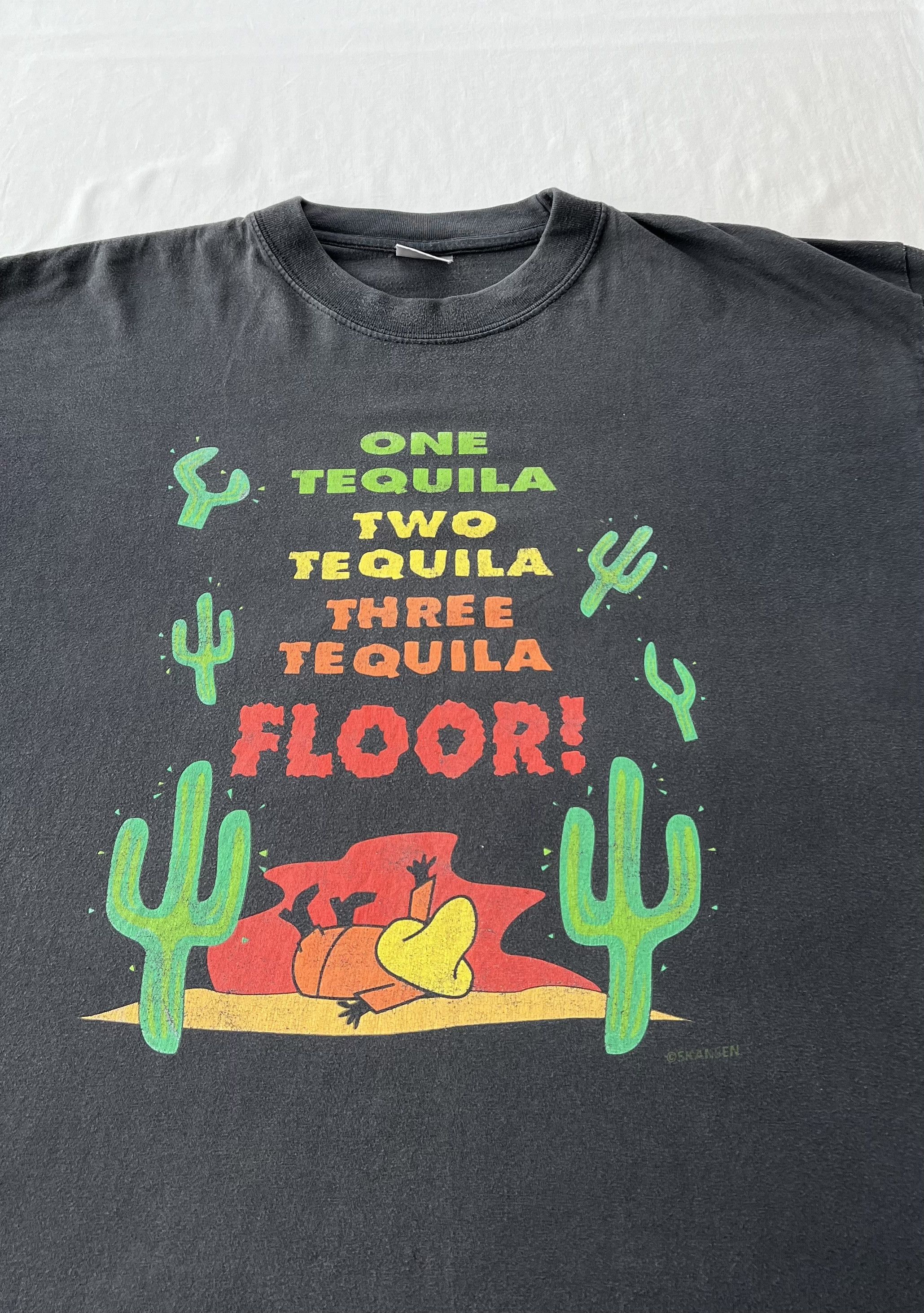 Vintage Vintage 90s One Tequila Two Tequila Three Tequila Floor Tee Size US XL / EU 56 / 4 - 5 Thumbnail