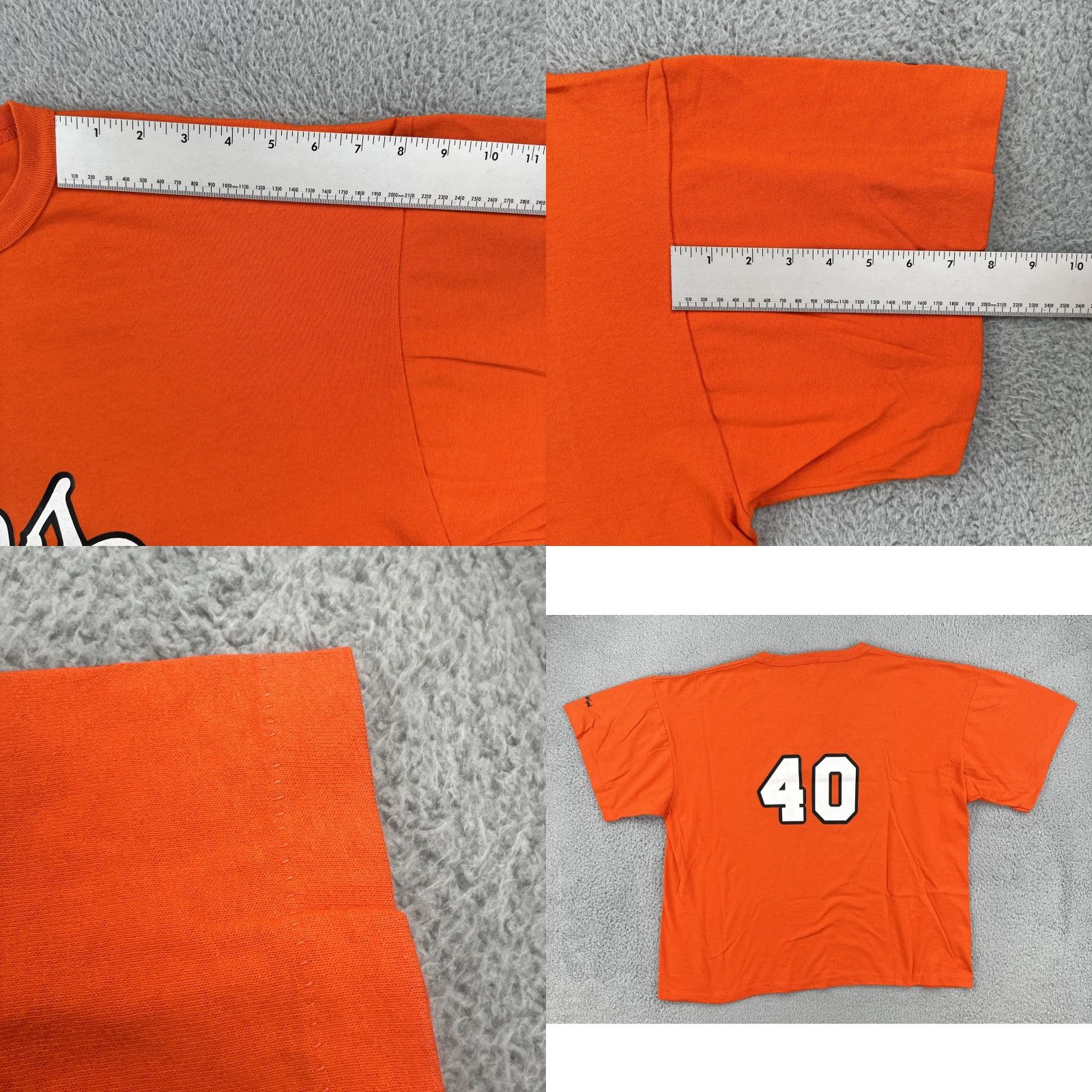 Soffe VINTAGE Soffe Shirts 2XL Orange Henley Short Sleeve USA 90s Sports Shirt Mens Size US XXL / EU 58 / 5 - 9 Thumbnail