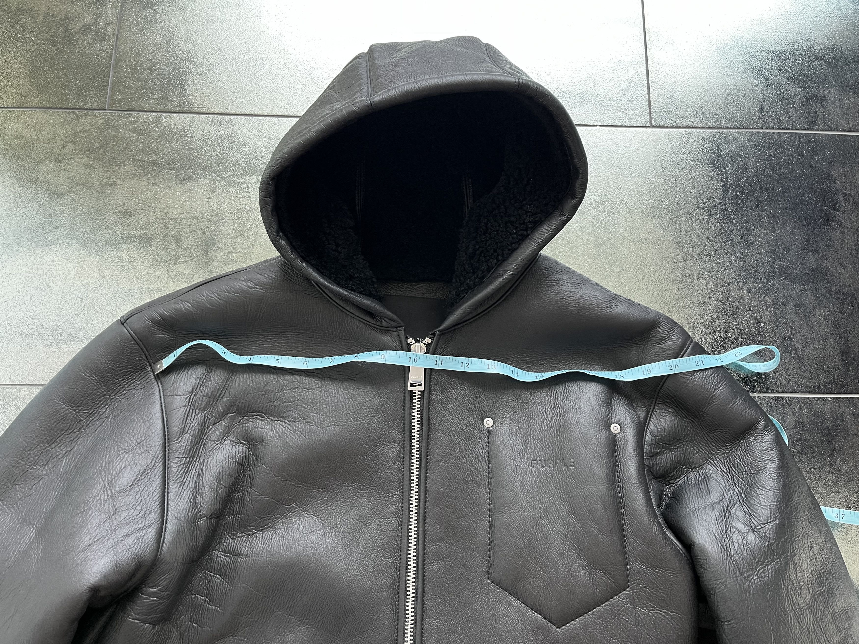 Purple Brand Lamb Leather Zip Hoodie (M) Size US M / EU 48-50 / 2 - 7 Thumbnail