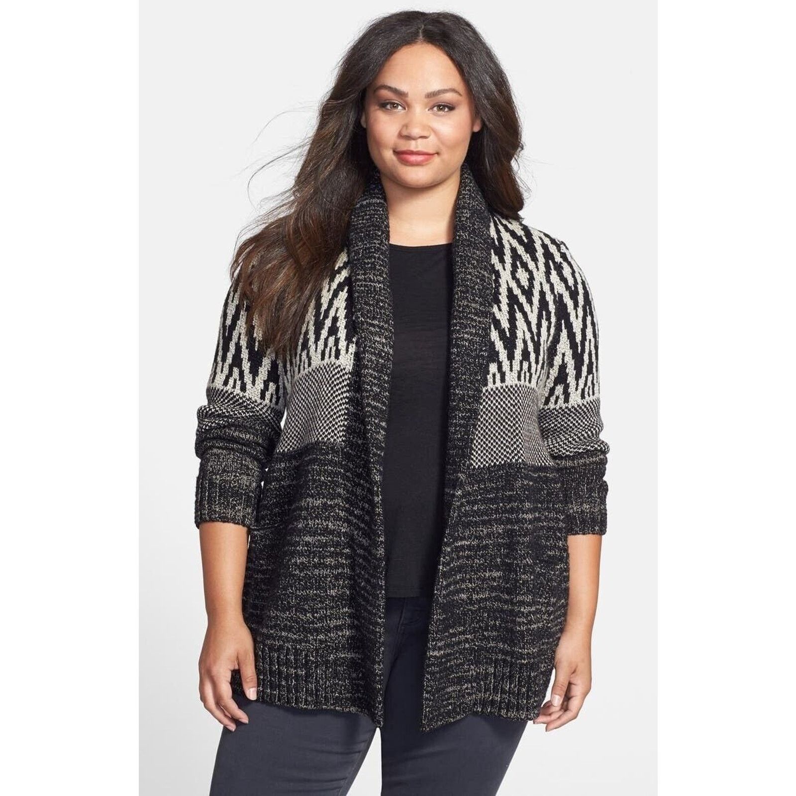 Lucky Brand Lucky Womens Stargazer Wool Cardigan Sweater Open Boho Aztec Size M / US 6-8 / IT 42-44 - 1 Thumbnail