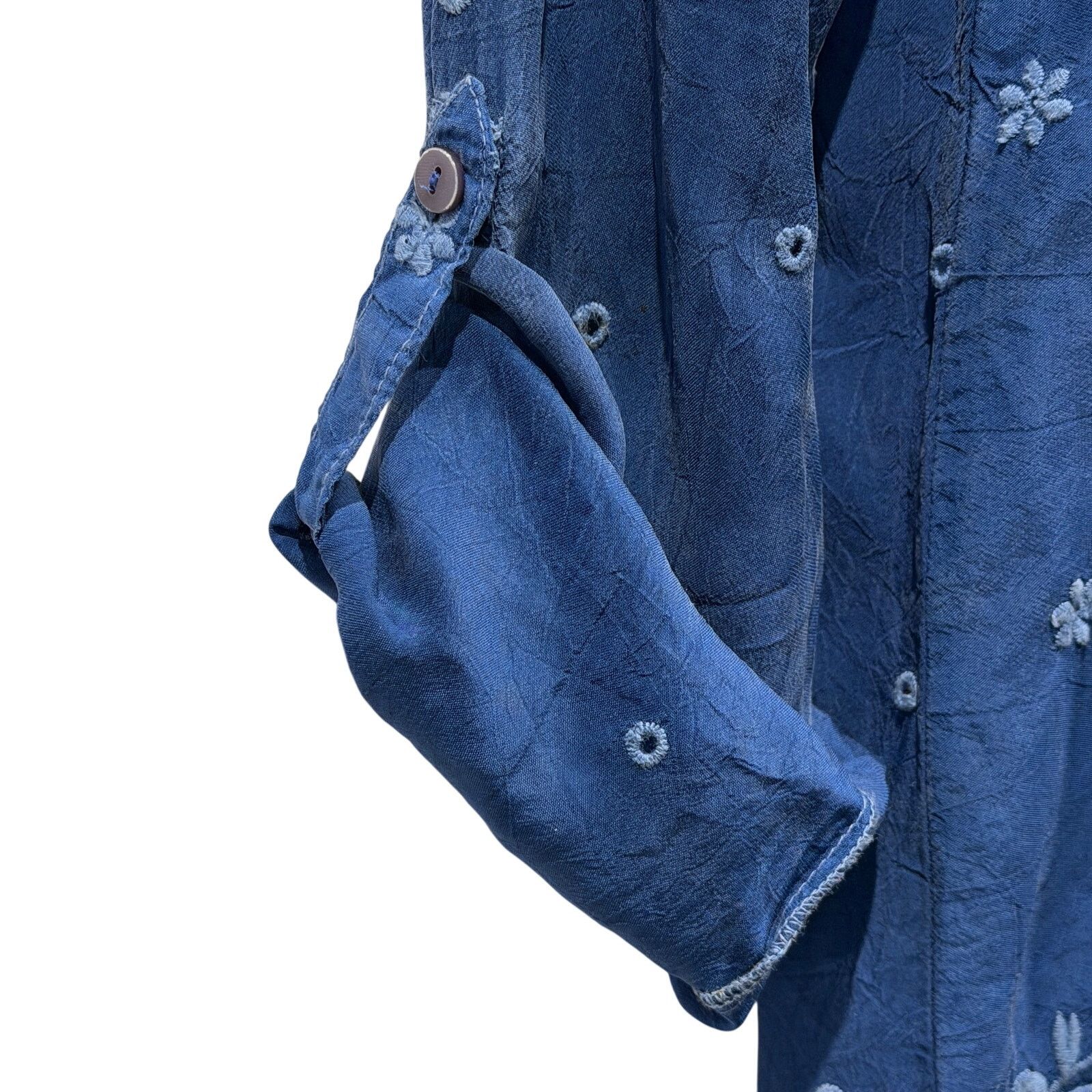 Johnny Was Johnny Was V-Neck Embroidered Pop-Over Tunic Top Size M Size M / US 6-8 / IT 42-44 - 4 Thumbnail