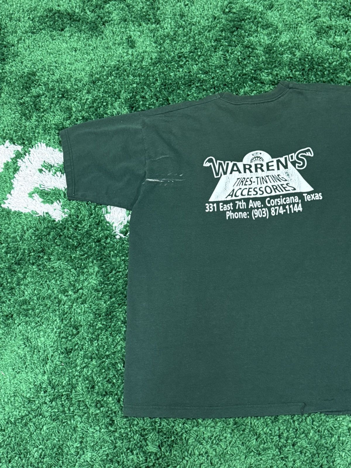 Vintage Vintage Distressed Tire Auto Shop Texas Forest Green Tee Size US XXL / EU 58 / 5 - 2 Thumbnail