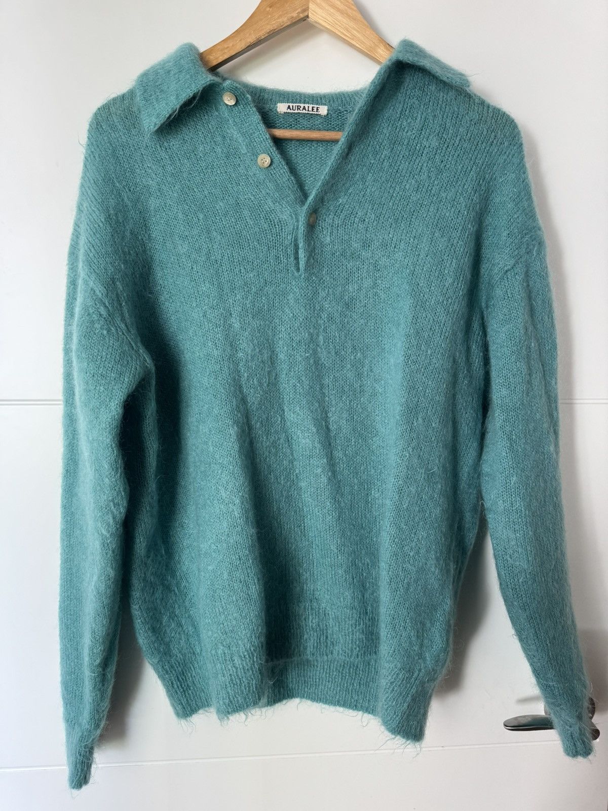 Auralee Auralee Brushed Mohair Knit Polo | Grailed