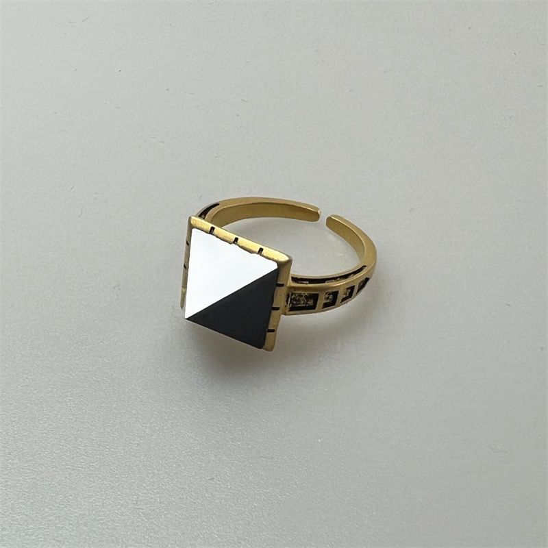 Jewelry Pyramid Gemstone Jewelry Rings Chrome Ring (Size 7-13) Size ONE SIZE - 5 Thumbnail