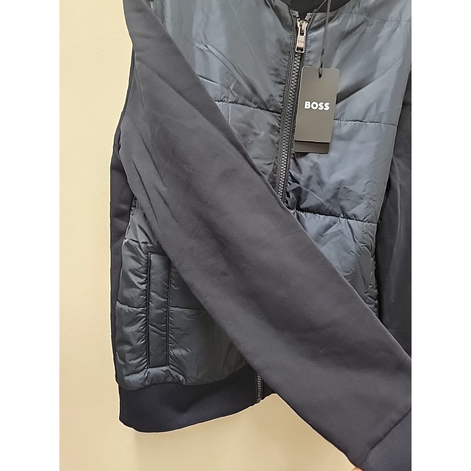 Hugo Boss HUGO BOSS Sweater Puffer Jacket Bomber Mens Size S Blue NWT Full Zip Cotton Baroque Chest 21 Length 27 Size US S / EU 44-46 / 1 - 4 Thumbnail