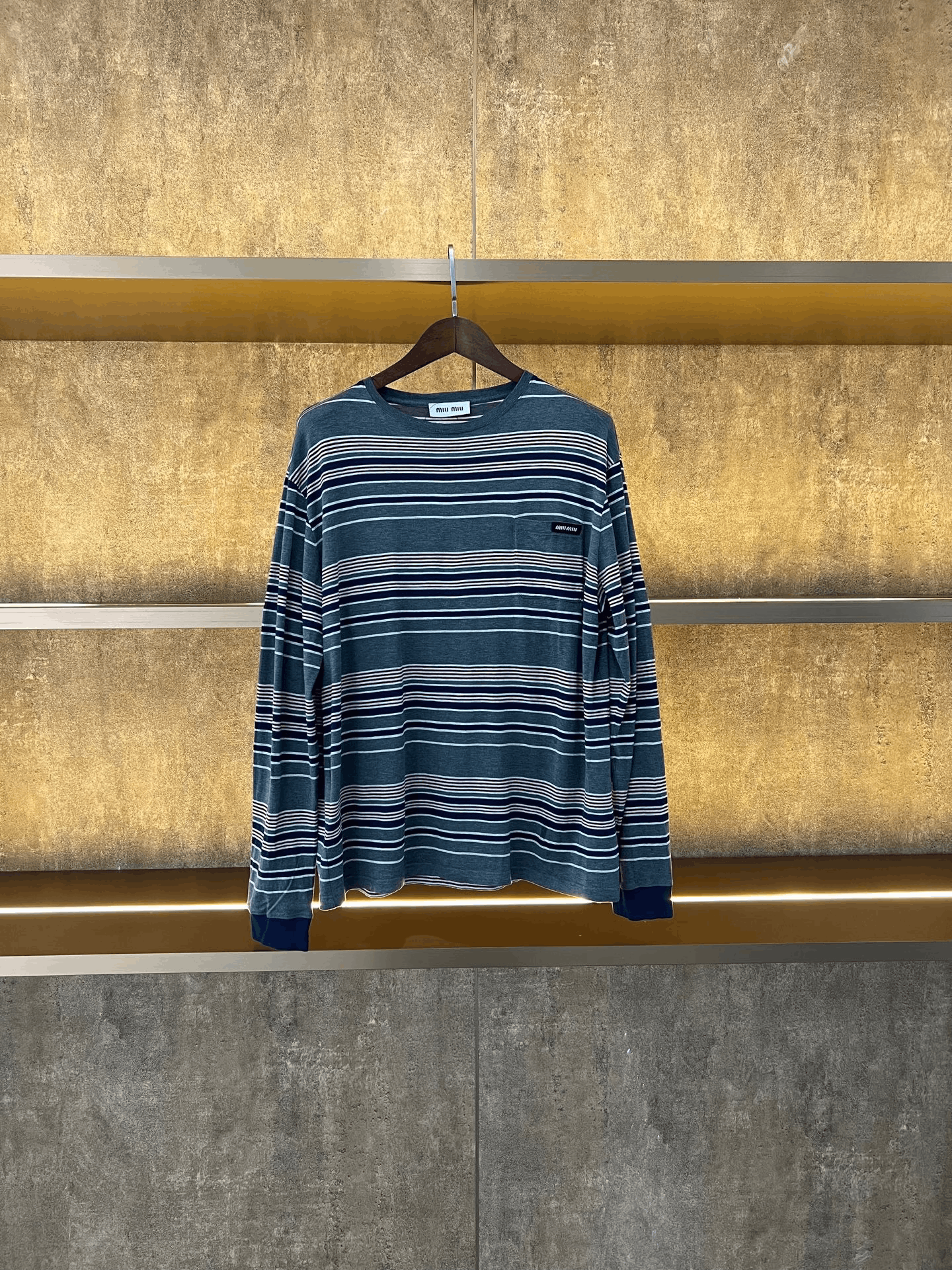 Miu Miu Miumiu Striped Sweatshirt Size L / US 10 / IT 46 - 1 Thumbnail