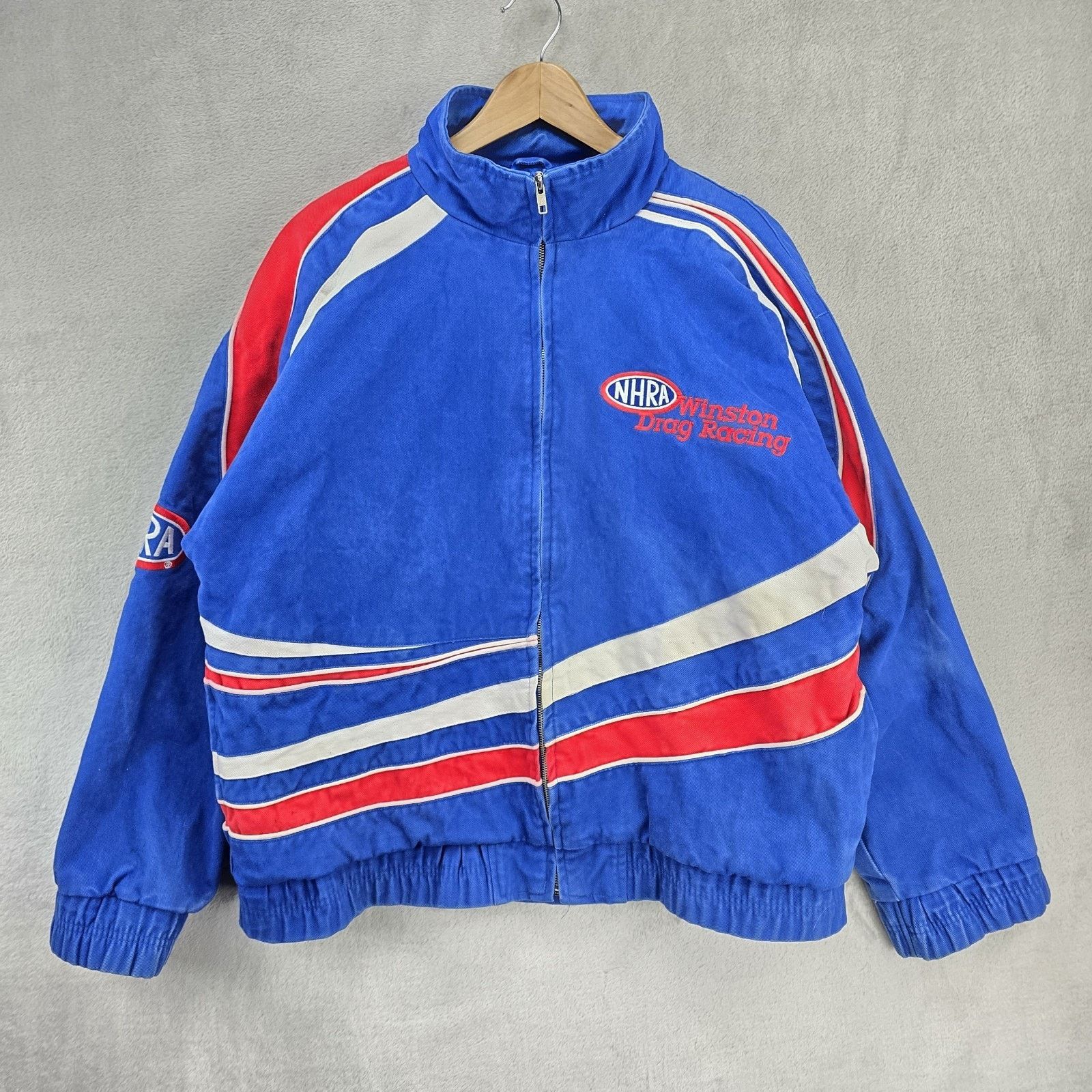 NASCAR VTG NHRA Winston Drag Racing Jacket Mens Large Nascar 90s Size US L / EU 52-54 / 3 - 2 Thumbnail