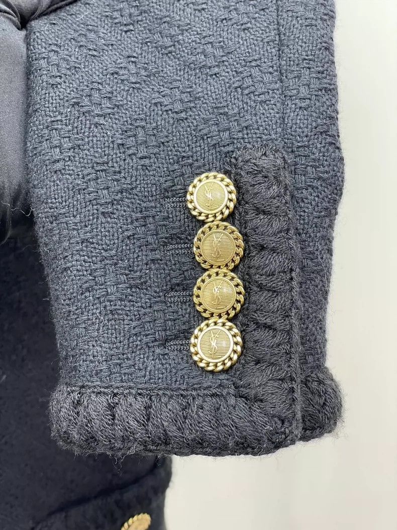 Yves Saint Laurent saint laurent Black tweed jacket 2501-Nextarrow Size XS / US 0-2 / IT 36-38 - 4 Thumbnail