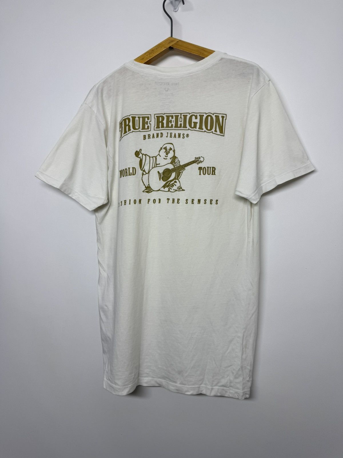 True Religion Vintage True Religion T-Shirt White Gold big logo Size US S / EU 44-46 / 1 - 14 Thumbnail