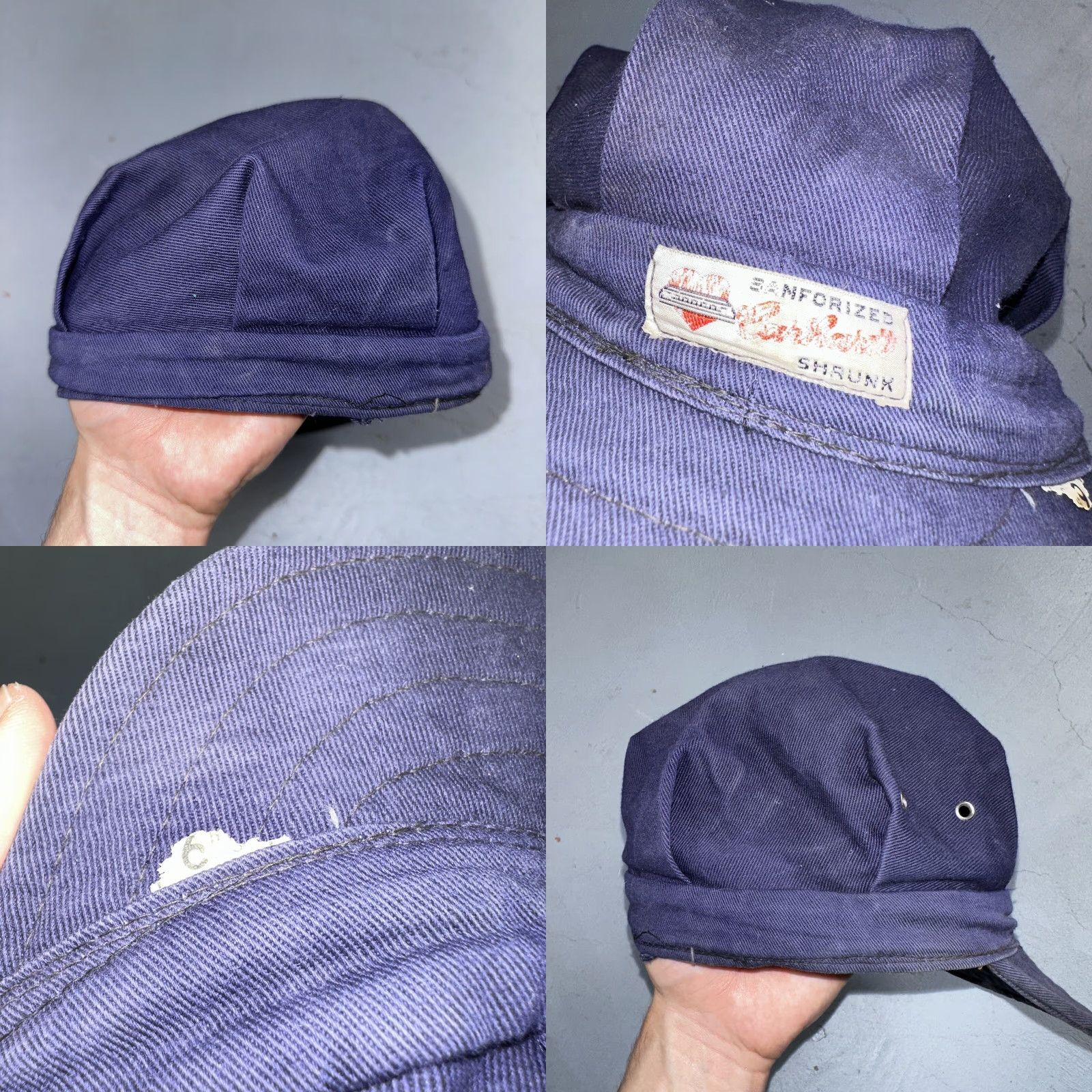 Carhartt VINTAGE Carhartt Cap Hat Denim 1950s 60s Union Workwear Conductor Heart Logo Blue Adult One Size 6 3/4 Mens Womens Girls Boys Size ONE SIZE - 8 Thumbnail