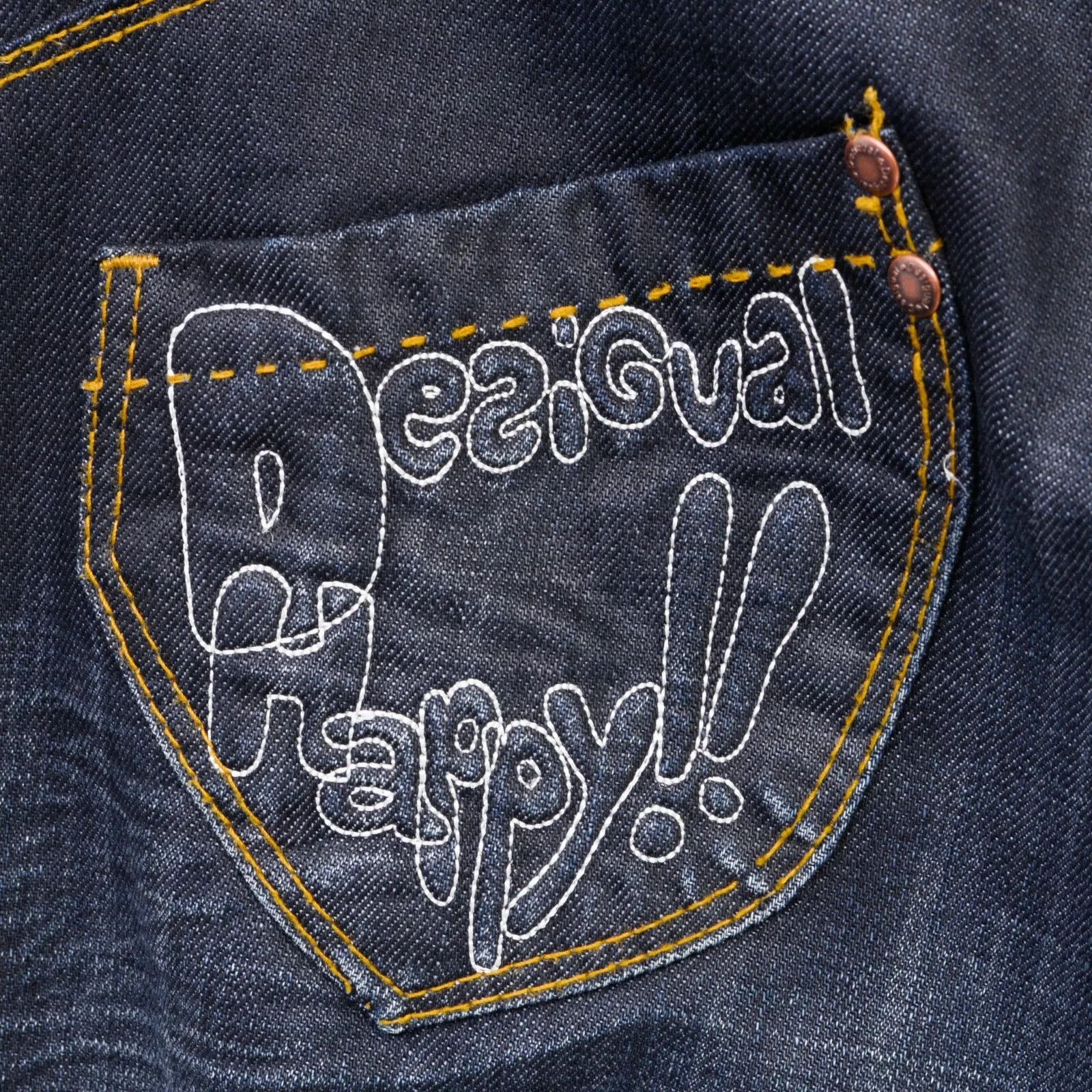 Desigual Women Size 38 Jeans Low Waist Regular Fit Straight Trousers Size 38" / US 16 / IT 52 - 2 Thumbnail