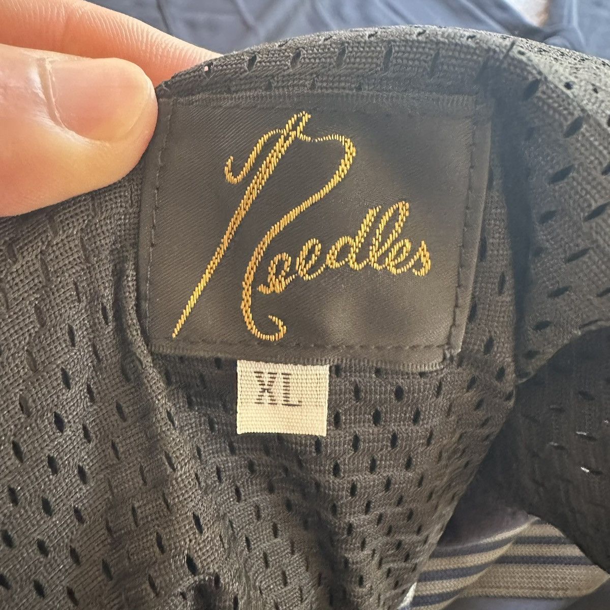 Needles NEPENTHES NEEDLE TRACK PANTS NAVY BLUE Size US 34 / EU 50 - 3 Thumbnail