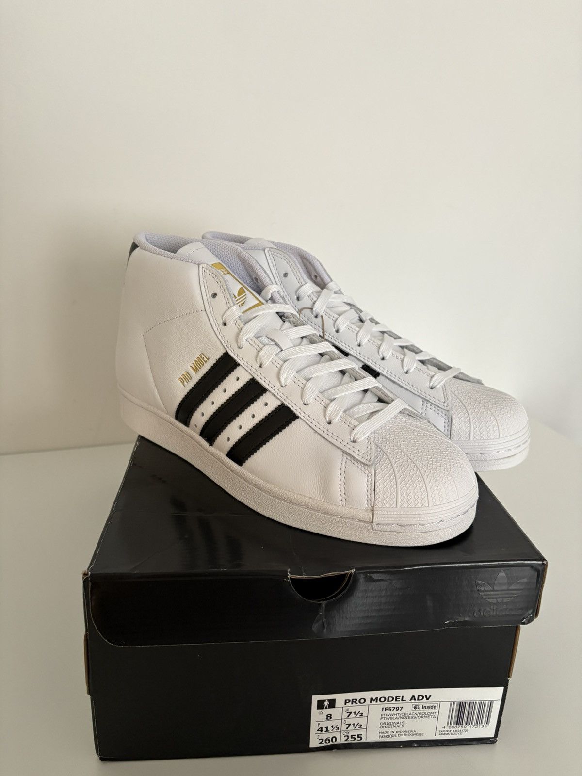 Adidas Adidas Pro Model ADV White Black Size US 8 / EU 41 - 1 Thumbnail