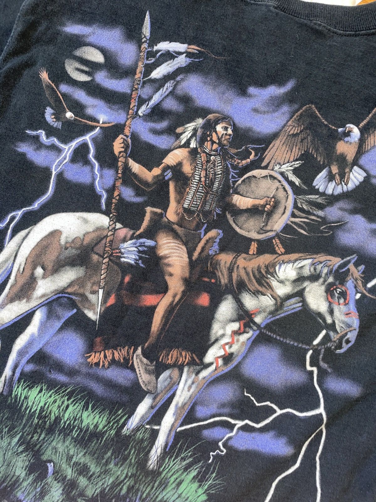 Liquid Blue × Vintage 1998 RARE LIQUID BLUE NATIVE THUNDER GRAPHIC SHIRT Size US L / EU 52-54 / 3 - 7 Thumbnail
