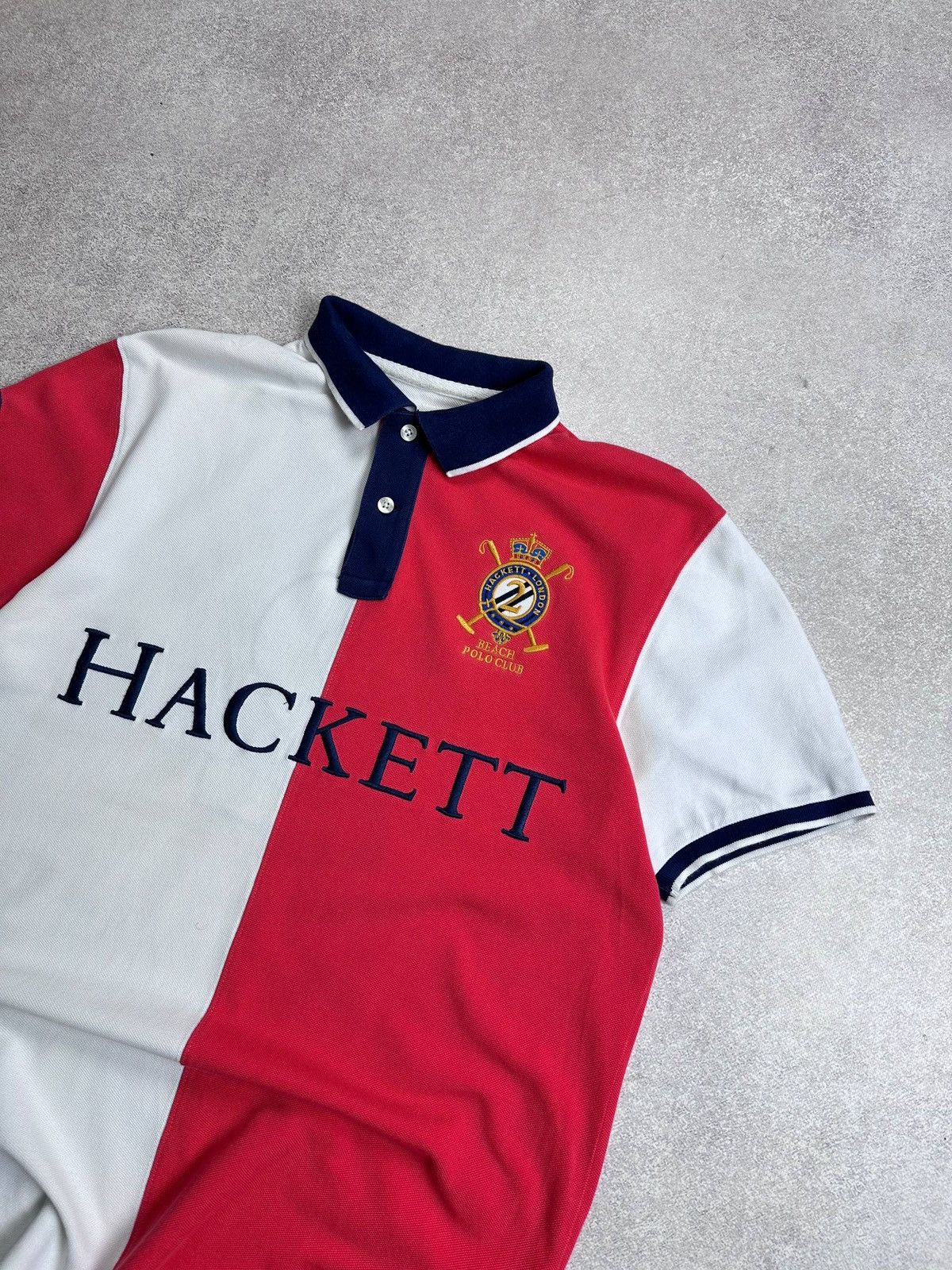 Hackett Vintage 90s Hackett Big Logo Archival Polo Shirt m Size US M / EU 48-50 / 2 - 2 Thumbnail
