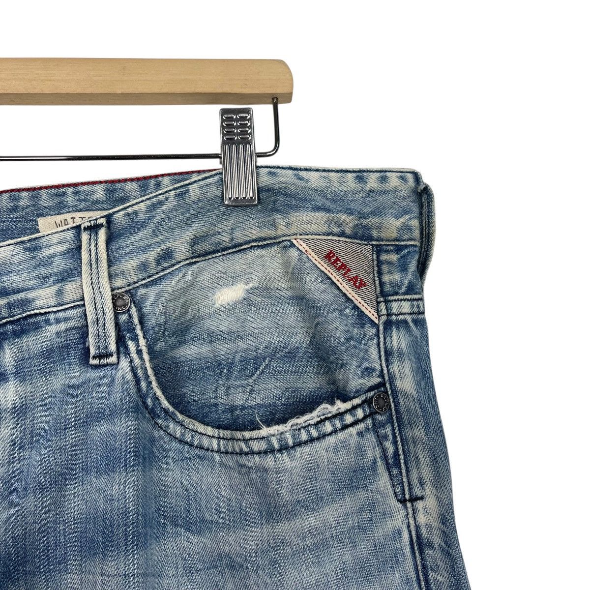 Replay Replay Distressed Zipper Fly Jeans W 36 Size US 36 / EU 52 - 7 Thumbnail