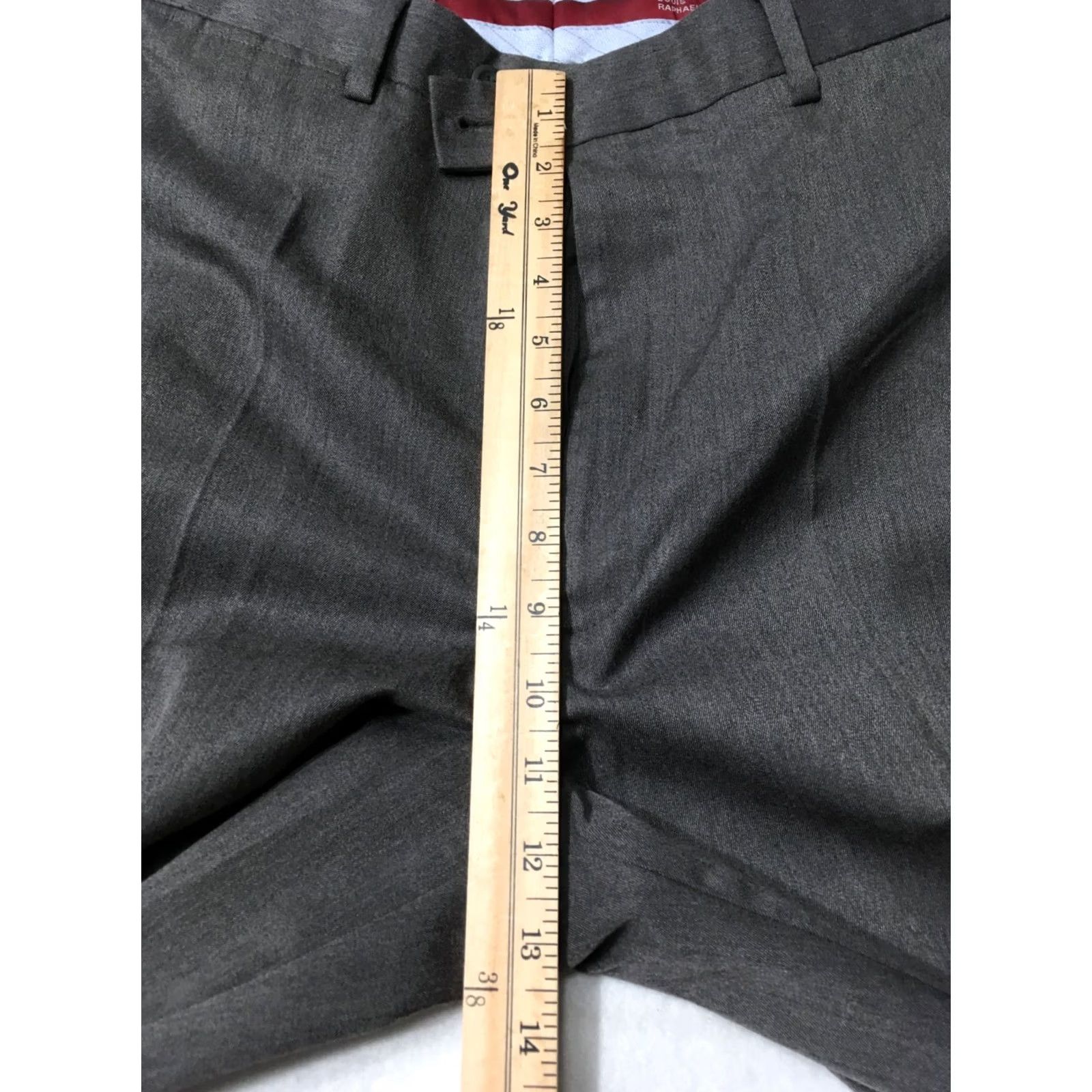 Vintage Louis Raphael Dress Pants Men 34x27 Charcoal poly/rayon Like Slacks Dress Pants, Gray, 34, Regular) Size US 34 / EU 50 - 3 Thumbnail