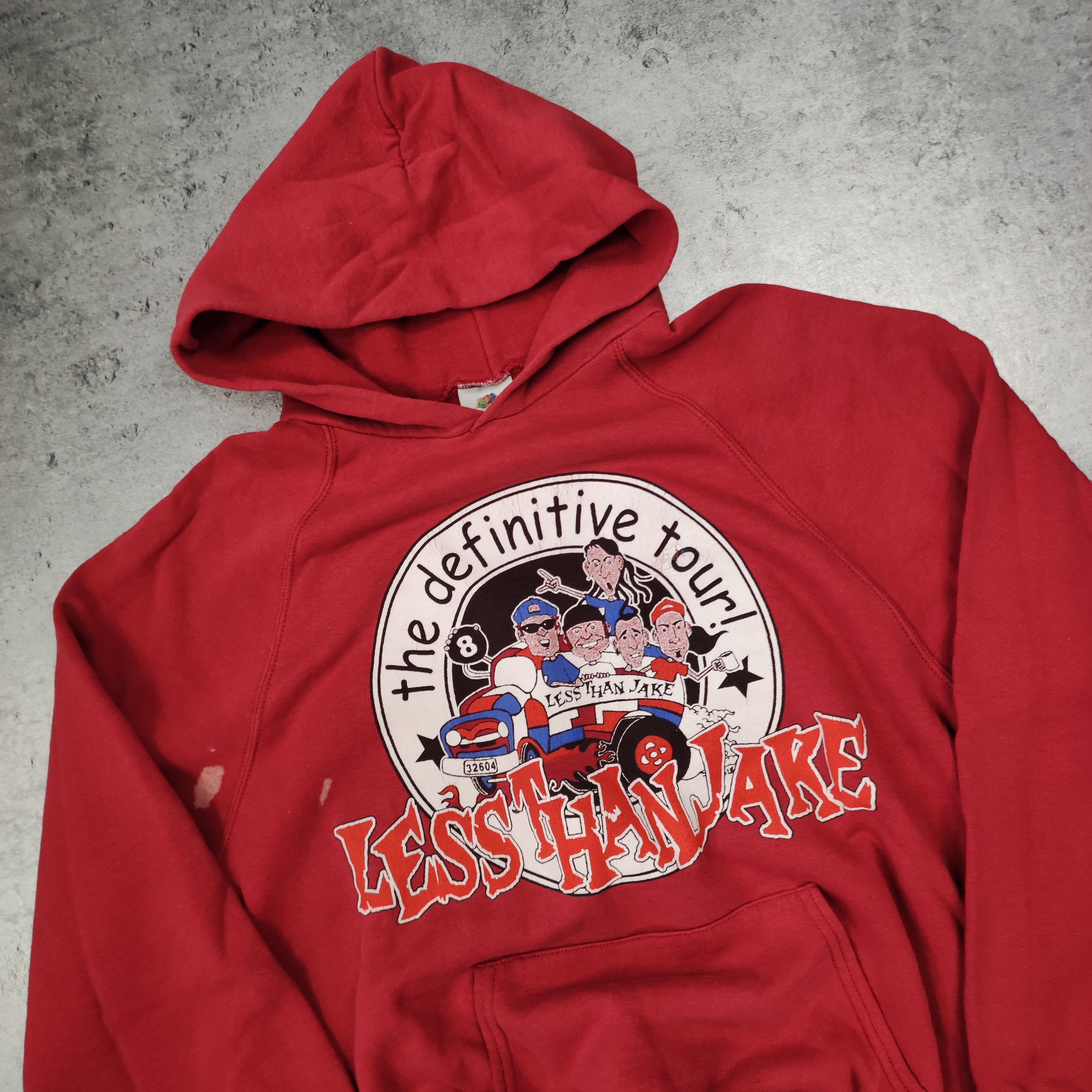 Vintage RARE 90s Less Than Jake Merch Promo Red Hoodie