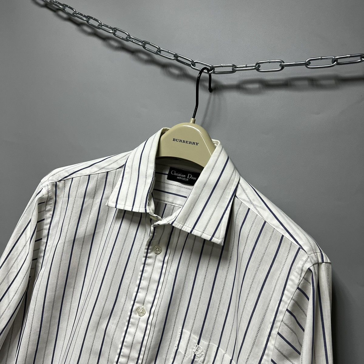 Christian Dior Monsieur × Vintage CHRISTIAN DIOR Monsieur Vintage Striped Crazy Shirt y2k USA Size US M / EU 48-50 / 2 - 4 Thumbnail