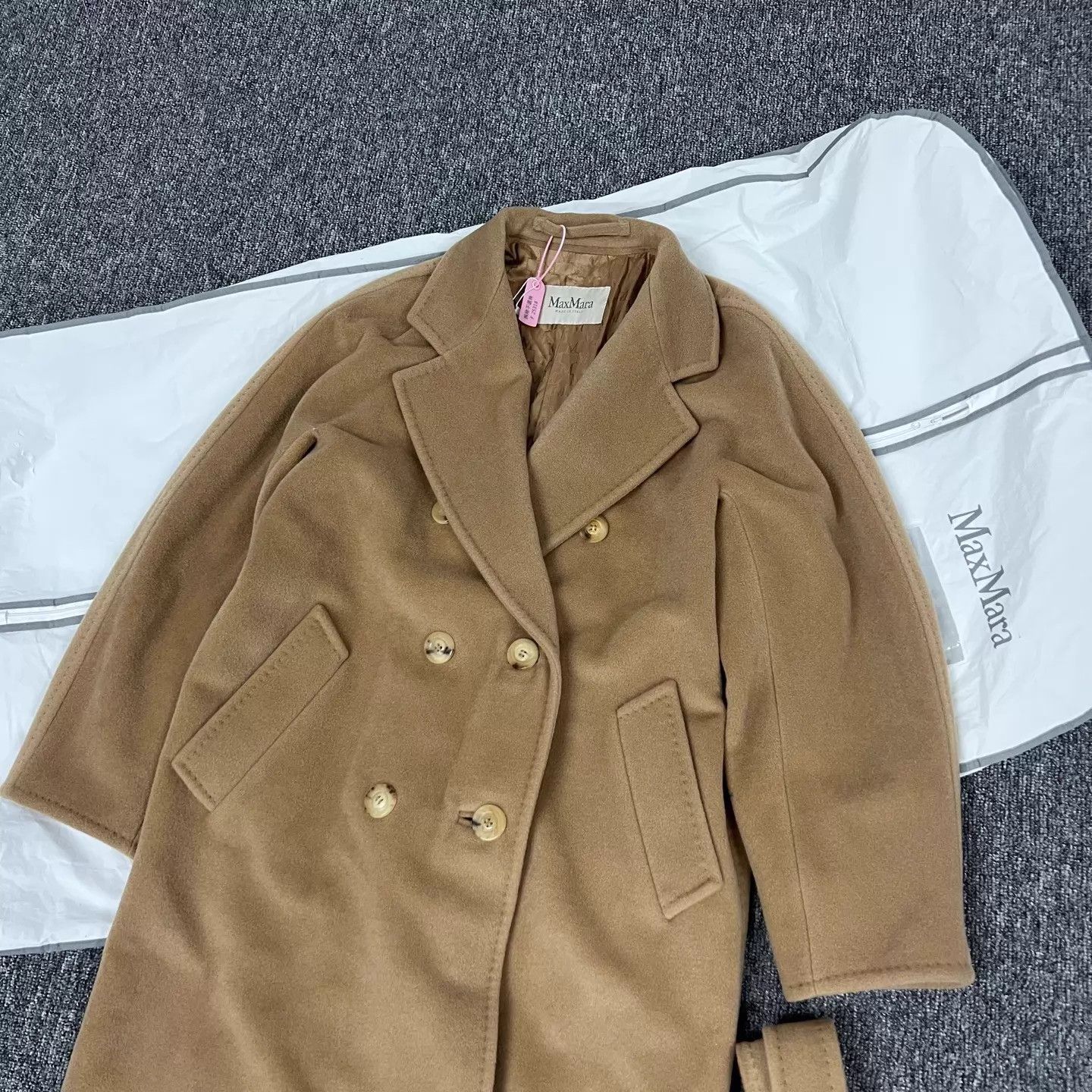 Max Mara MAX MARA 101801 Classic Camel Coat 36 99 New Size XS / US 0-2 / IT 36-38 - 3 Thumbnail