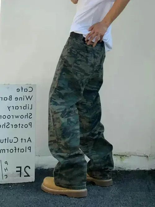 Jean y2k pattern skate hiphop pants Size US 30 / EU 46 - 2 Thumbnail