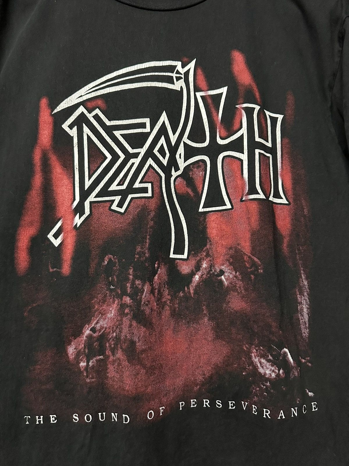 Band Tees × Vintage Vintage Death The Sound Of Perseverance Black Metal Faded T Size US L / EU 52-54 / 3 - 2 Thumbnail