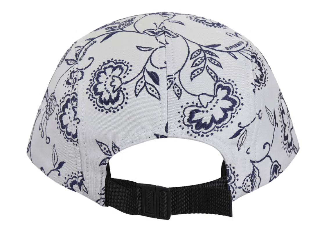 Supreme Supreme Floral Jacquard Camp Cap White Sz Adjustable Size ONE SIZE - 2 Thumbnail
