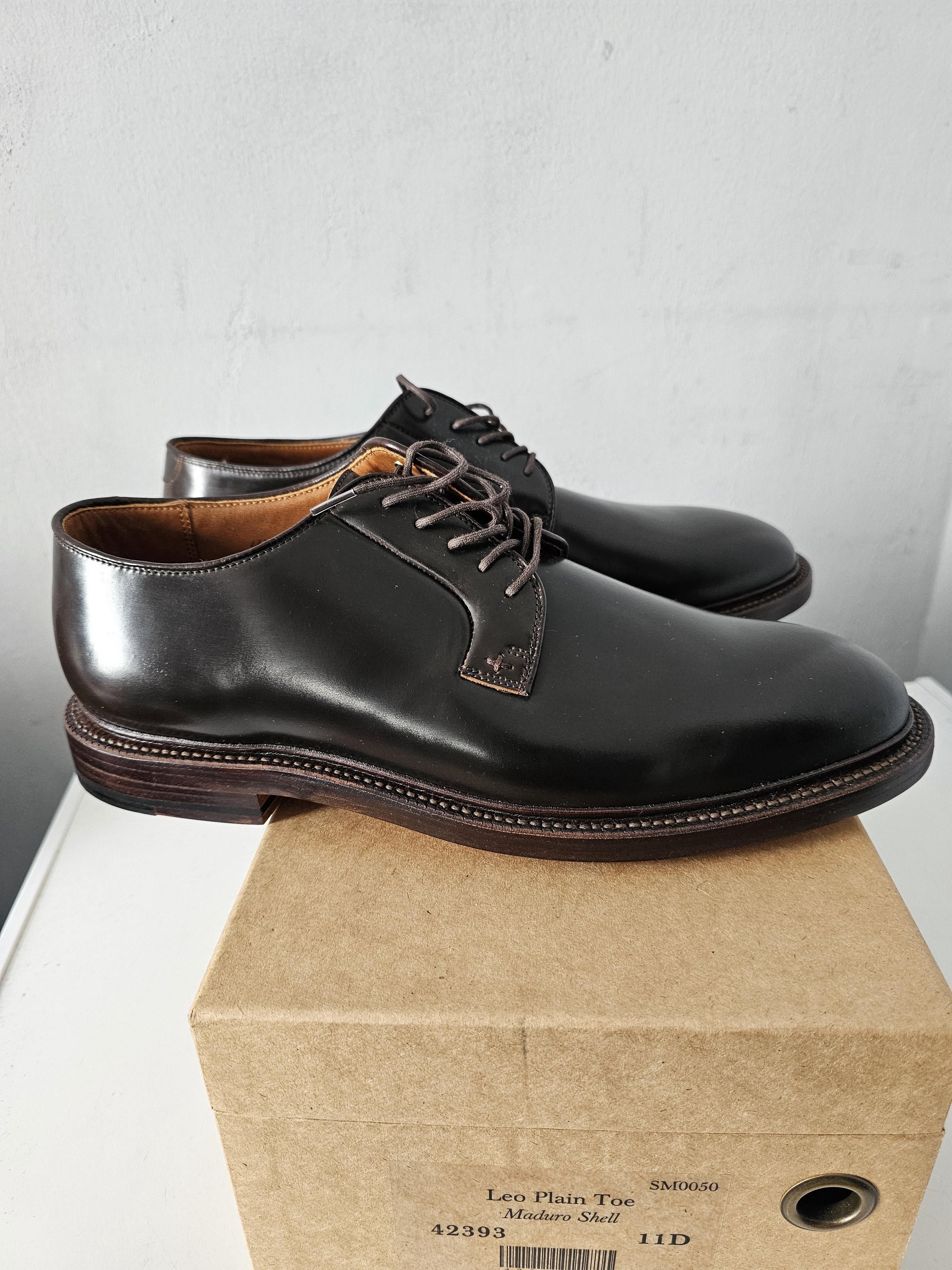 image of Grant Stone Plain Toe Blucher - Maduro Shell Cordovan Shoes, Men's (Size 11)
