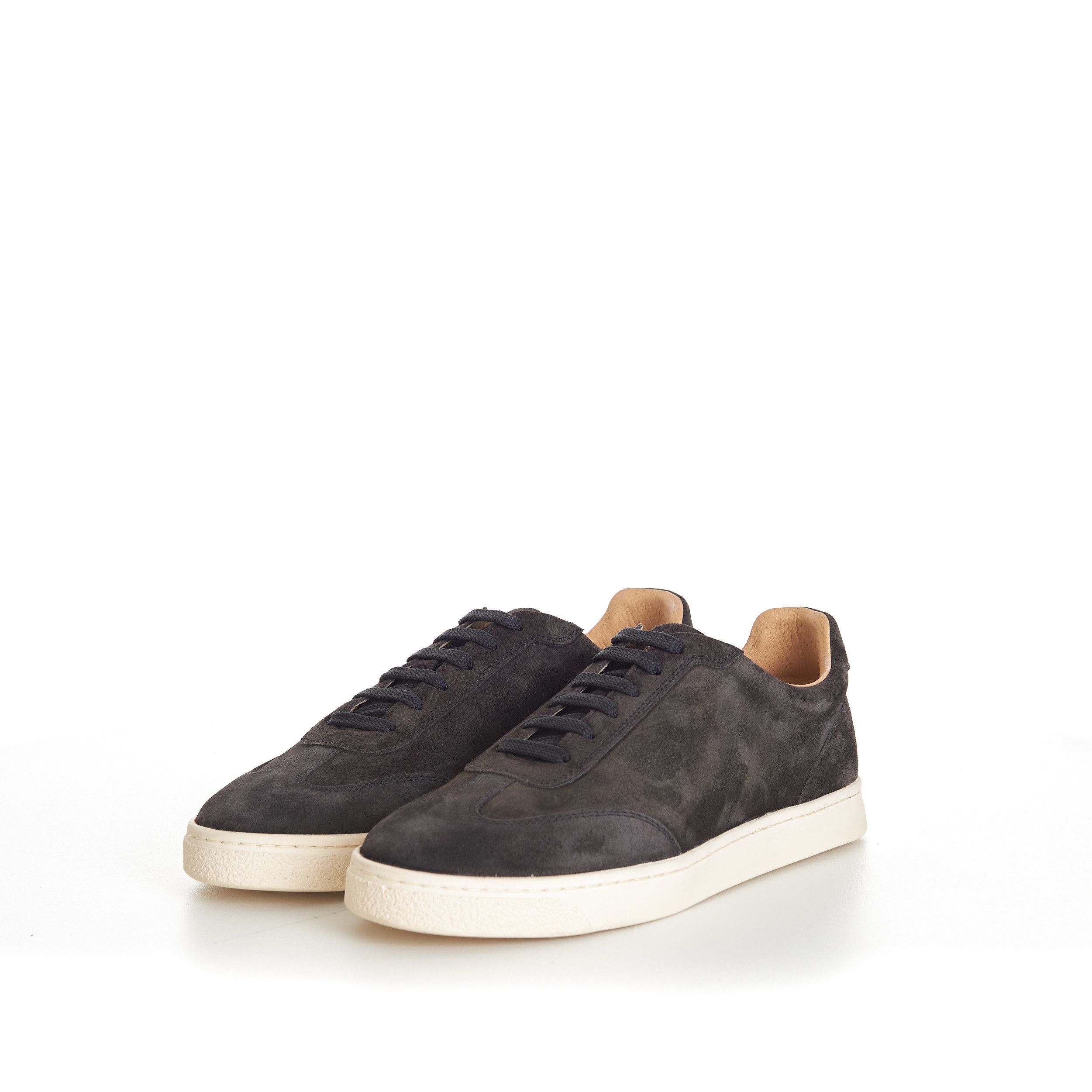 Brunello Cucinelli Anthracite Grey Suede Round Toe Lace-Up Sneakers Size US 7 / EU 40 - 3 Thumbnail