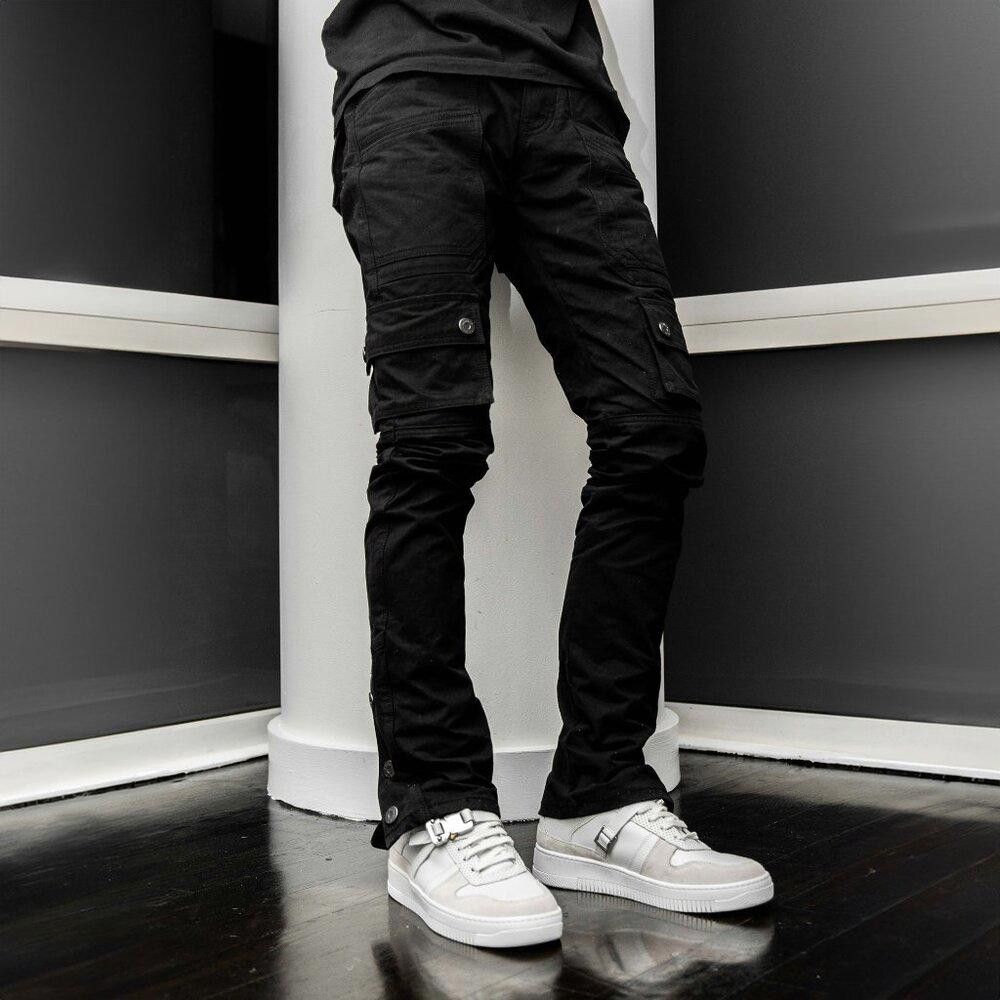 Designer AKINGS Canvas Cargo Snap Pants size 28 Size US 28 / EU 44 - 2 Thumbnail