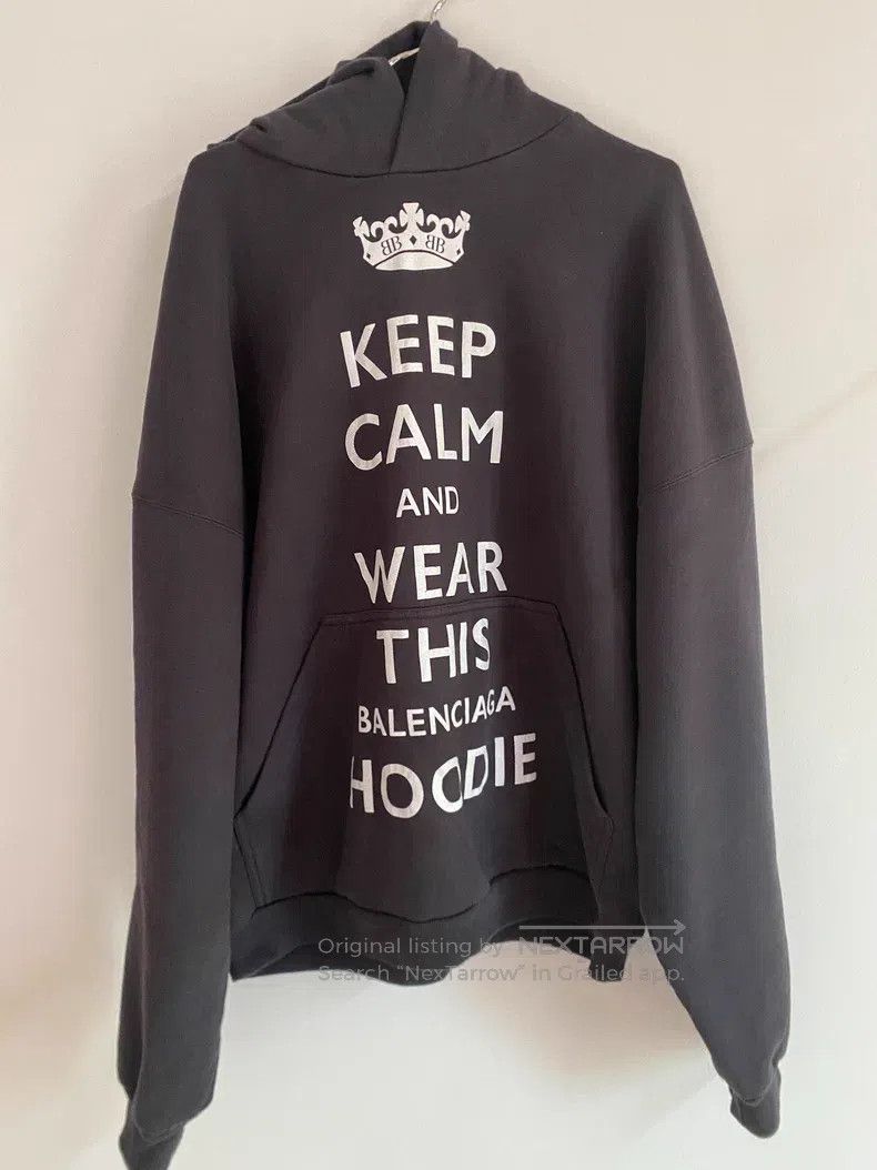 Balenciaga Balenciaga Letter Printed Hooded Long Sleeve Sweatshirt Size US S / EU 44-46 / 1 - 1 Thumbnail
