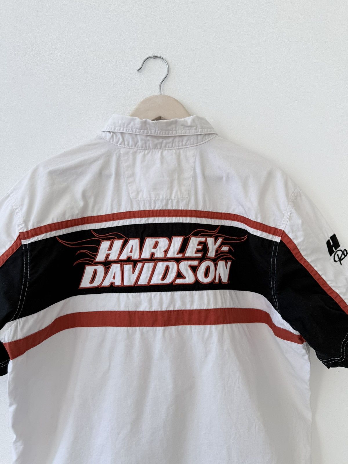 Harley Davidson Vintage Harley Davidson Racing Shirt Embroidered Spellout Size US L / EU 52-54 / 3 - 14 Thumbnail