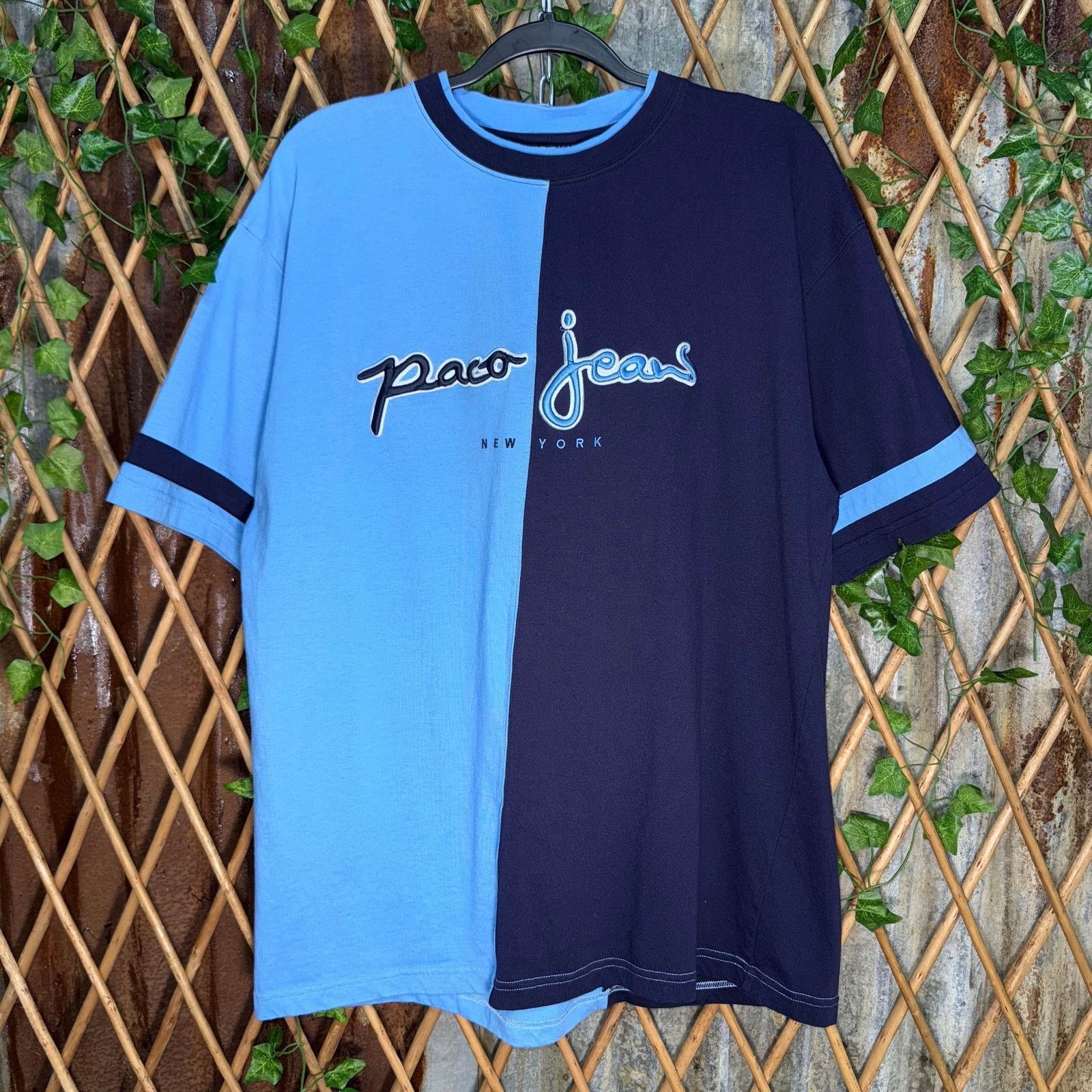 Paco Rabanne Vintage Y2K Paco jeans New York embroider 90s hip hop tshirt Size US L / EU 52-54 / 3 - 1 Thumbnail