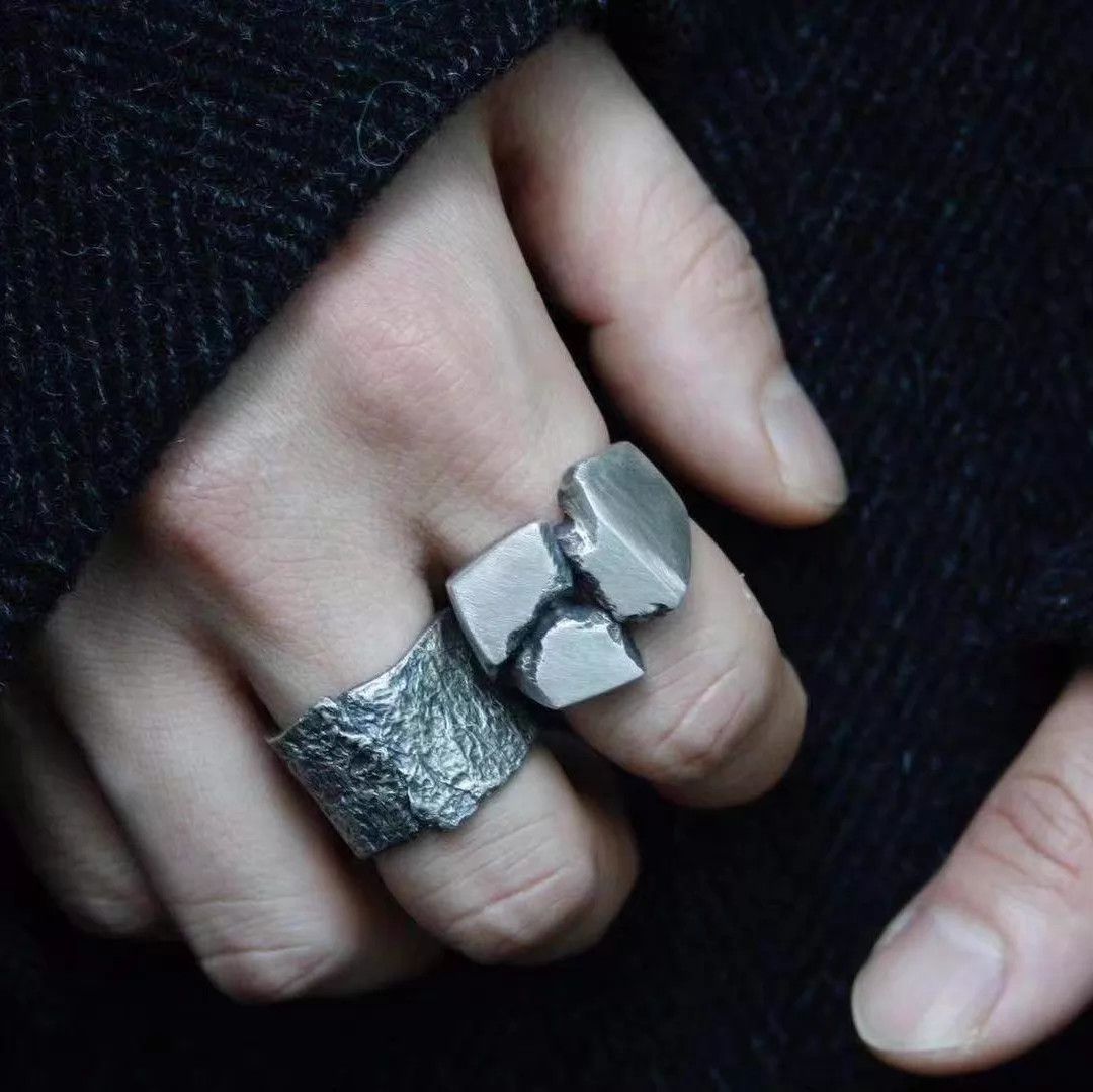 Gothmos Gothmos Korean Artisan Broken 925 Silver Ring US7 Last New Size ONE SIZE - 2 Thumbnail