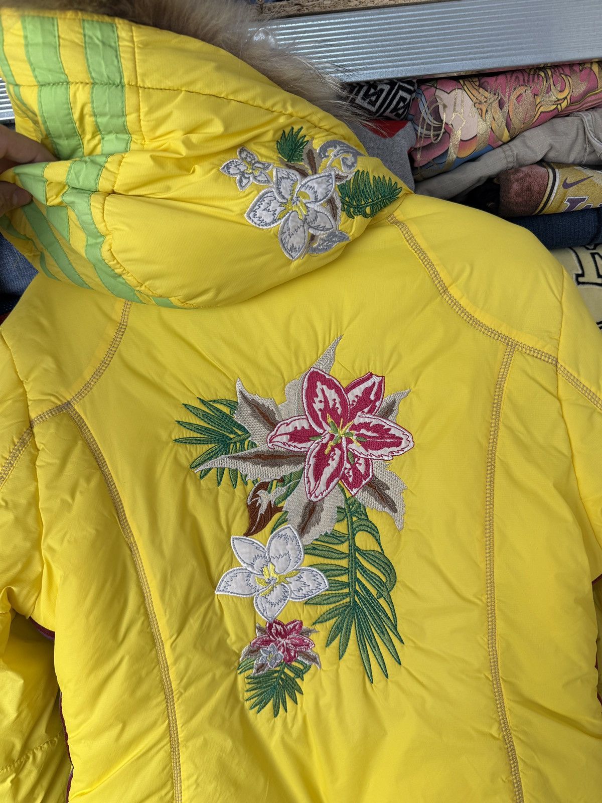 Bogner Bogner Ski Jacket Reversible Bomber Patchwork Flowers Size L / US 10 / IT 46 - 10 Thumbnail