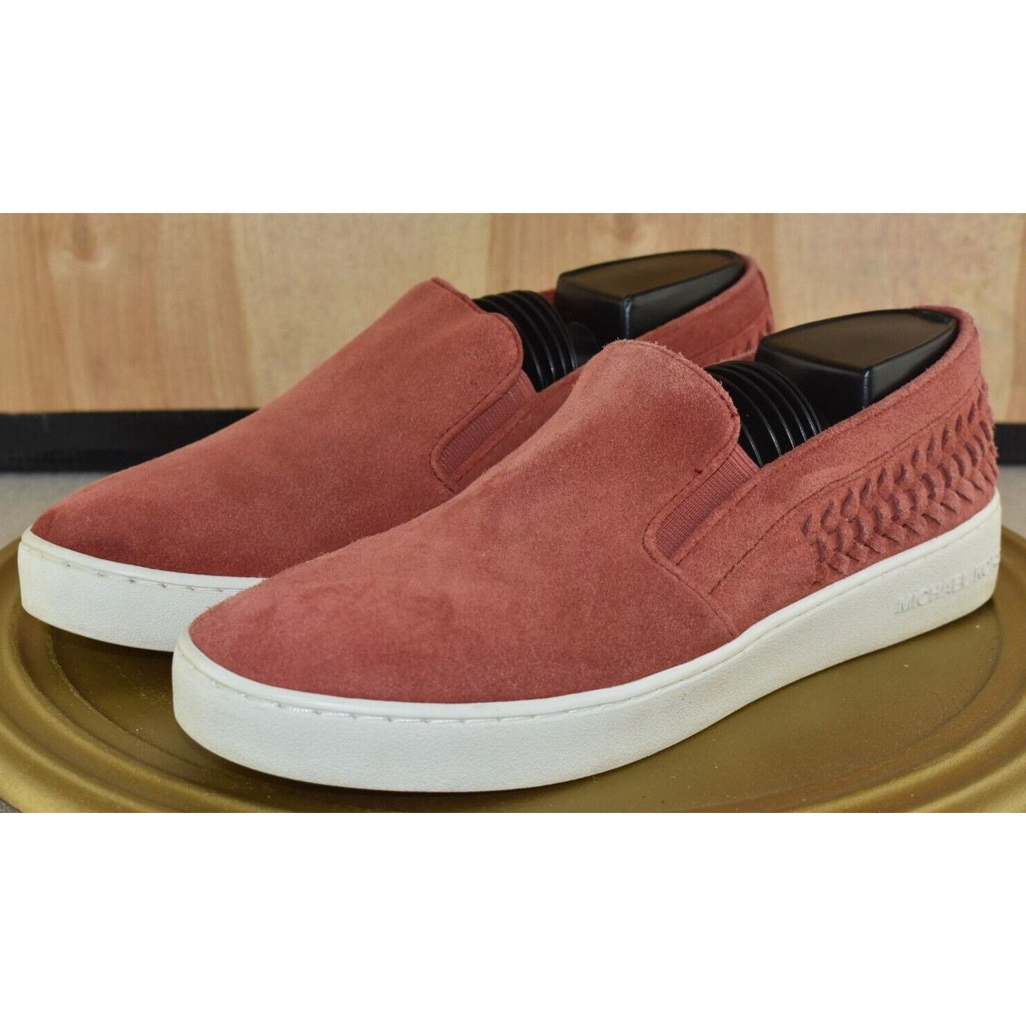 Michael Kors Michael Kors Womens Stevie Suede Red Slip On Boat Shoes Size Size US 8.5 / IT 38.5 - 1 Thumbnail