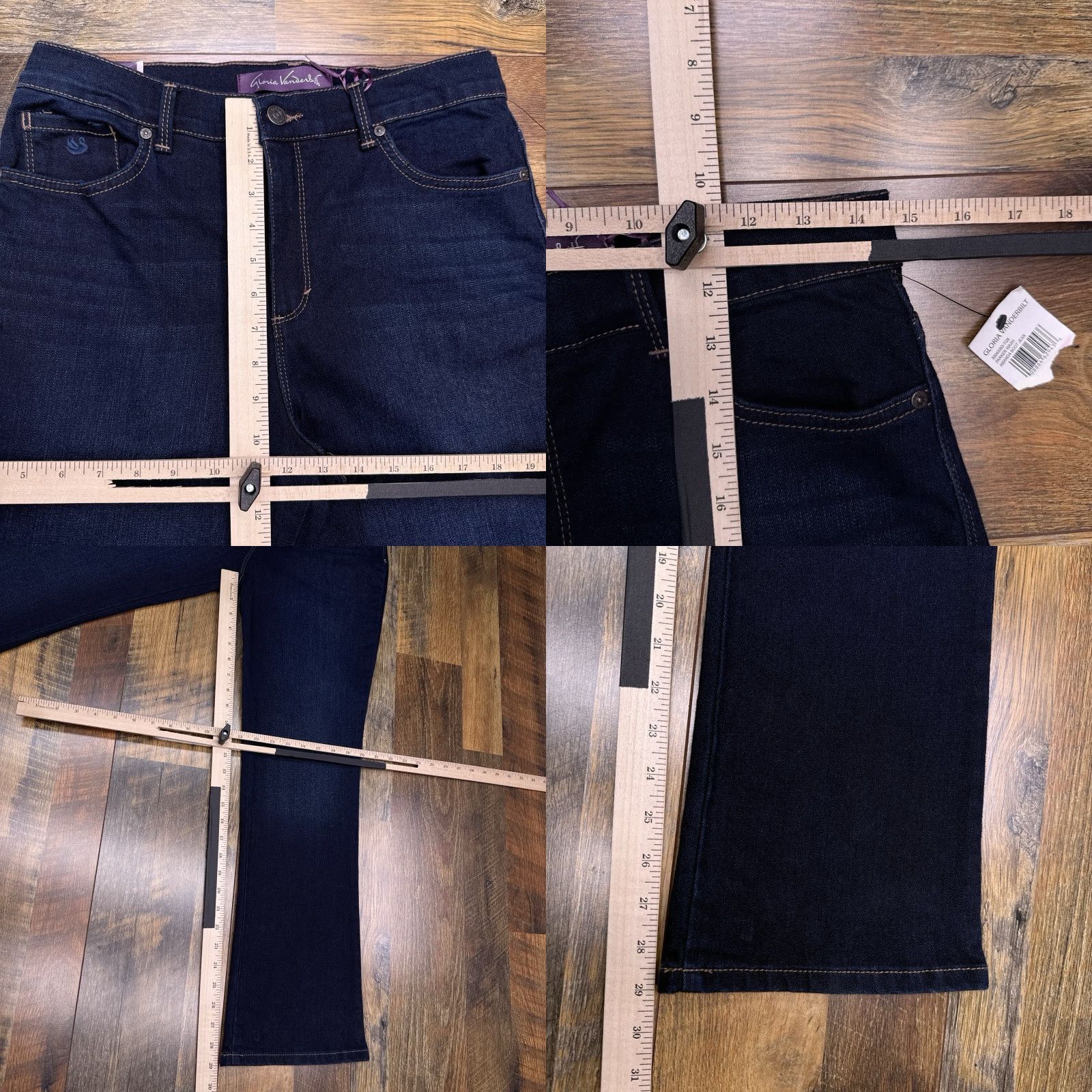 Gloria Vanderbilt Gloria Vanderbilt Amanda Bootcut Jeans Womens 10 Petite Classic Rise Stretch Denim 5-Pocket Logo Blue Size 32" / US 10 / IT 46 - 9 Thumbnail
