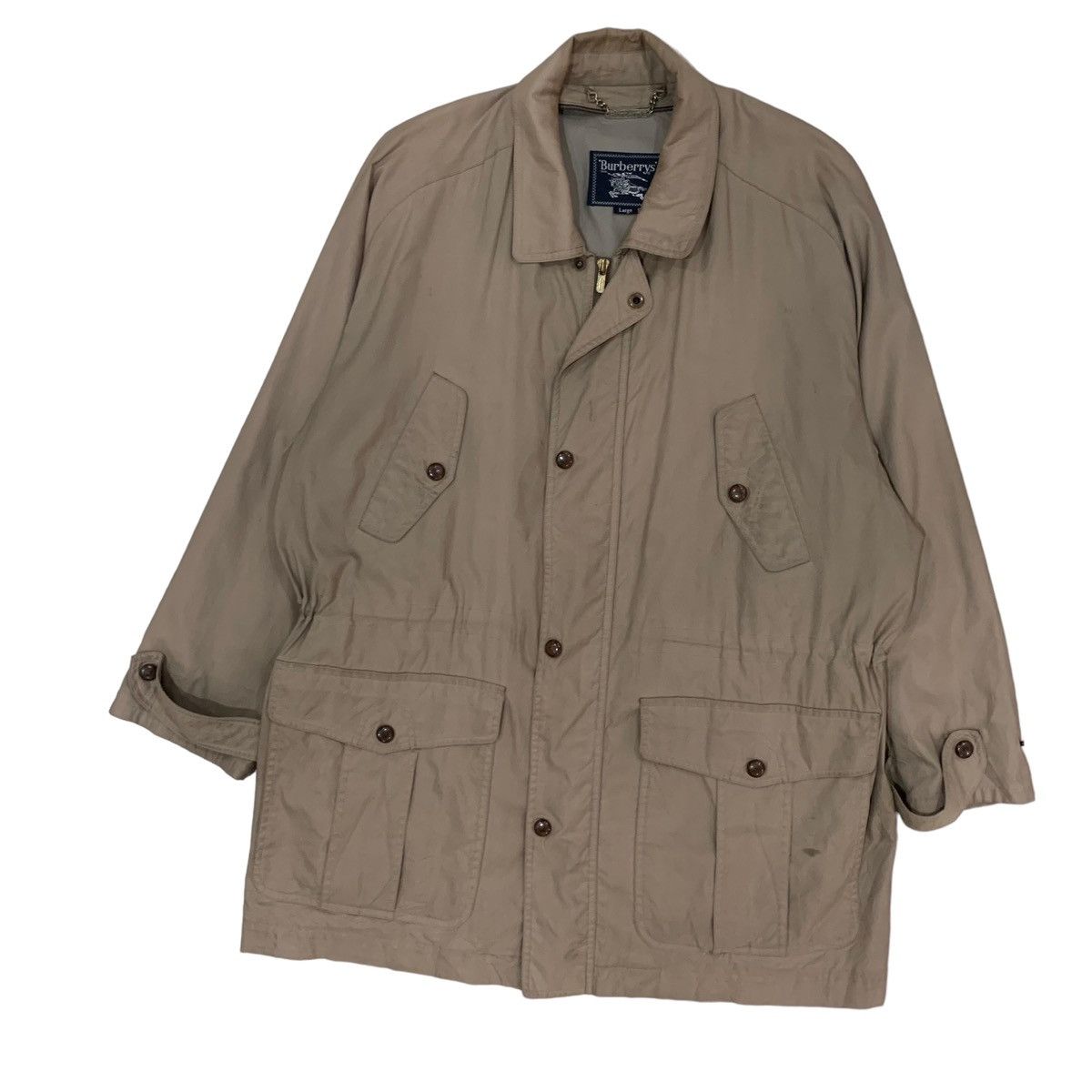 Burberry × Vintage Vintage Burberrys Drawstring Jacket Size US L / EU 52-54 / 3 - 3 Thumbnail