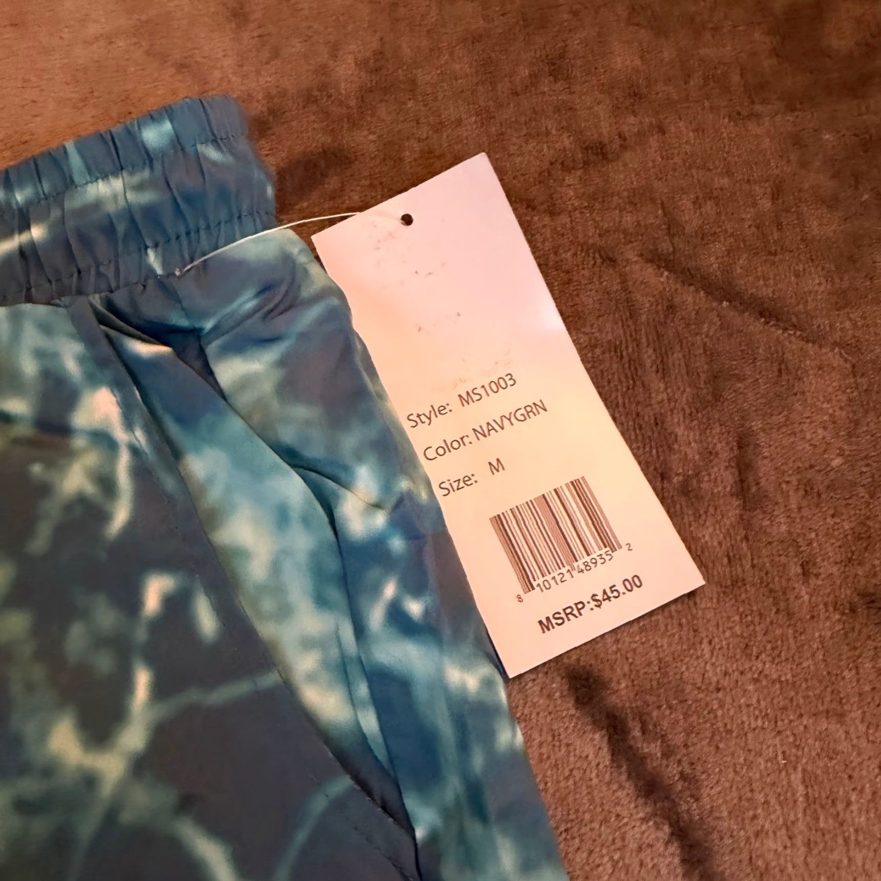 Vintage VINTAGE Centro Swim Trunks Shorts Blue Tie Dye Elastic Waist Drawstring Mens Medium NWT Size US 31 - 3 Thumbnail
