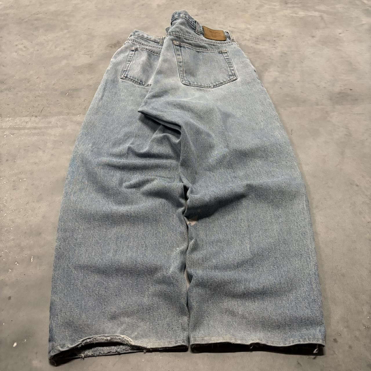 Japanese Brand × Vintage Crazy Vintage Y2K/2000s Baggy Light Wash Denim Jeans! Size US 34 / EU 50 - 4 Thumbnail