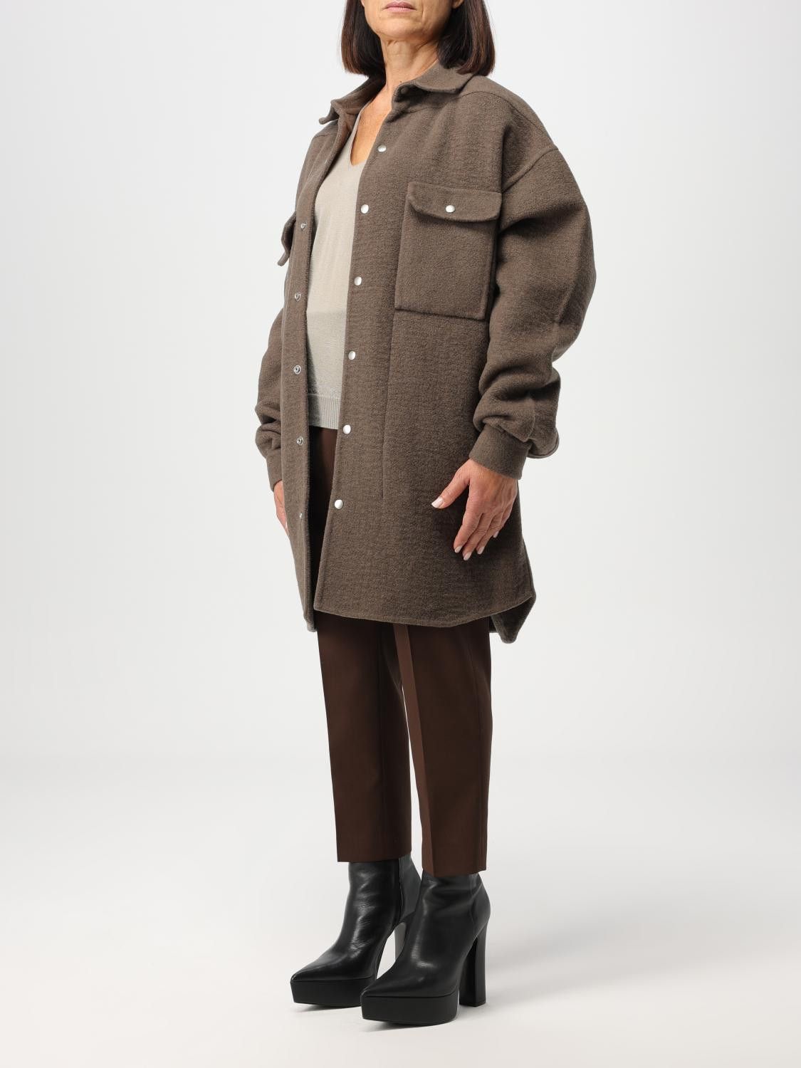 Rick Owens o1y0126 Coat in Brown Size XS / US 0-2 / IT 36-38 - 4 Thumbnail