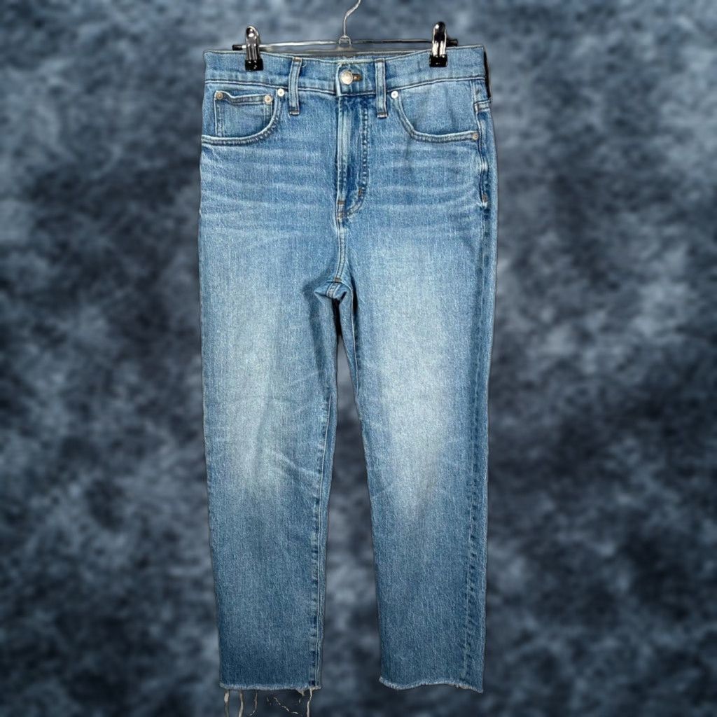 Madewell Madewell Jeans Woman 27 The Perfect Vintage Light Wash High Rise Raw Hem 5-Pocket Denim Straight Sizes Adult Womens Size 27" / US 4 / IT 40 - 1 Thumbnail