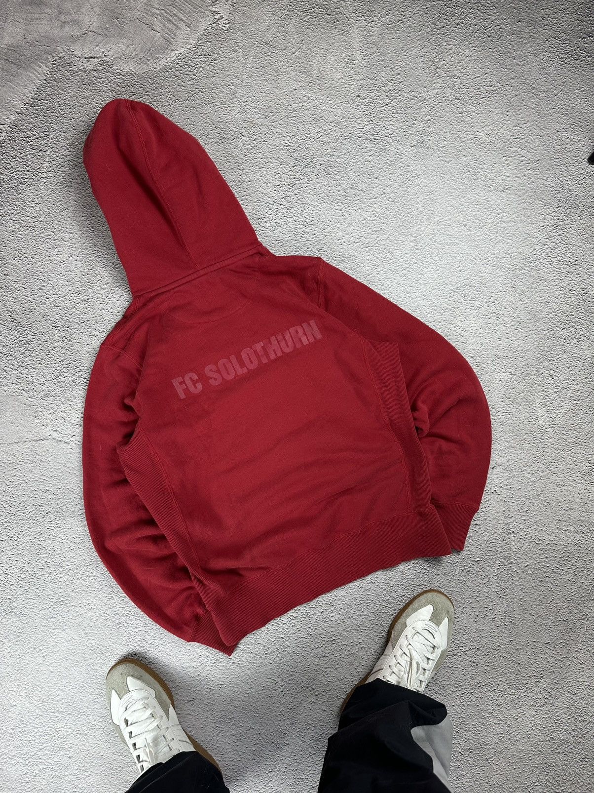 Nike × Vintage Vintage Nike Hoodie FC Solothurn Blockcore Y2K Style Size US S / EU 44-46 / 1 - 5 Thumbnail