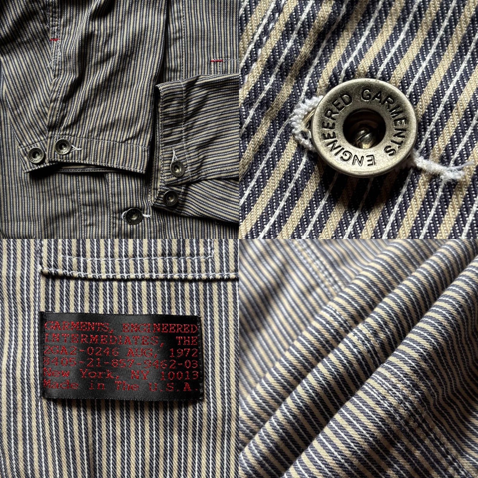 Engineered Garments ENGINEERED GARMENTS HICKORY STRIPE COVERALL JACKET MEN S MULTICOLOR SIZE S USED Size US 29 - 8 Thumbnail