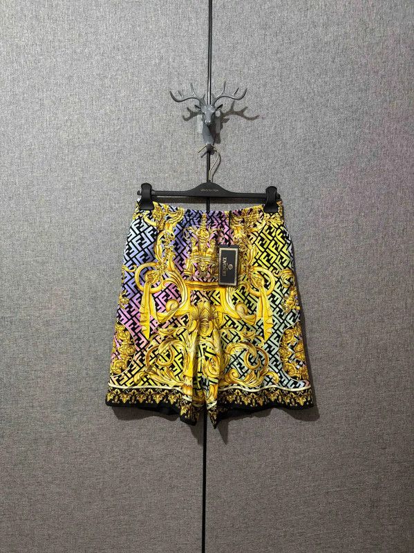 Fendi Colorful Silk Logo Men's Shorts 0089